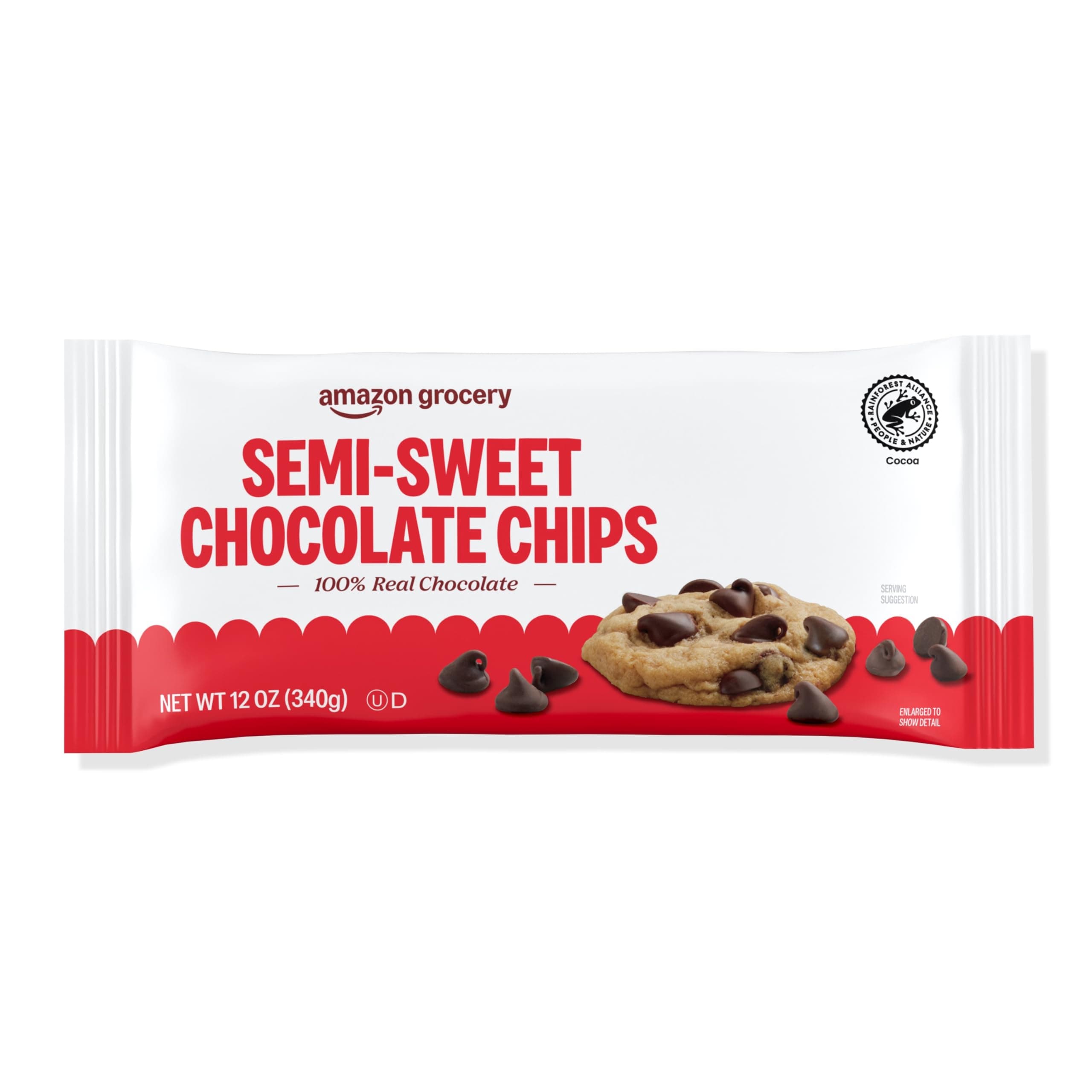 Amazon Grocery, Semi-Sweet Chocolate Chips, 12 Oz