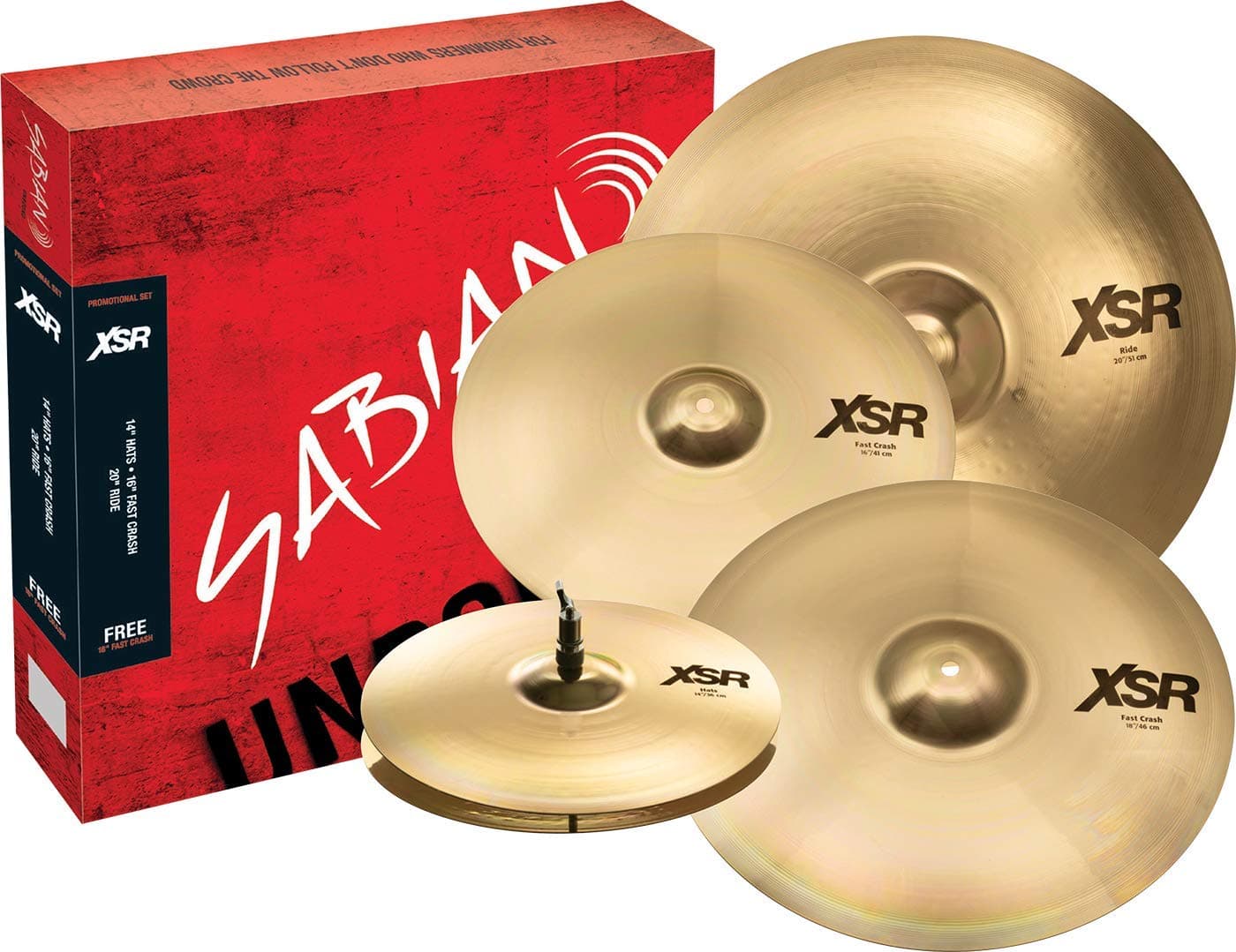 SABIAN XSR Performance Cymbal Set w/Free 18"