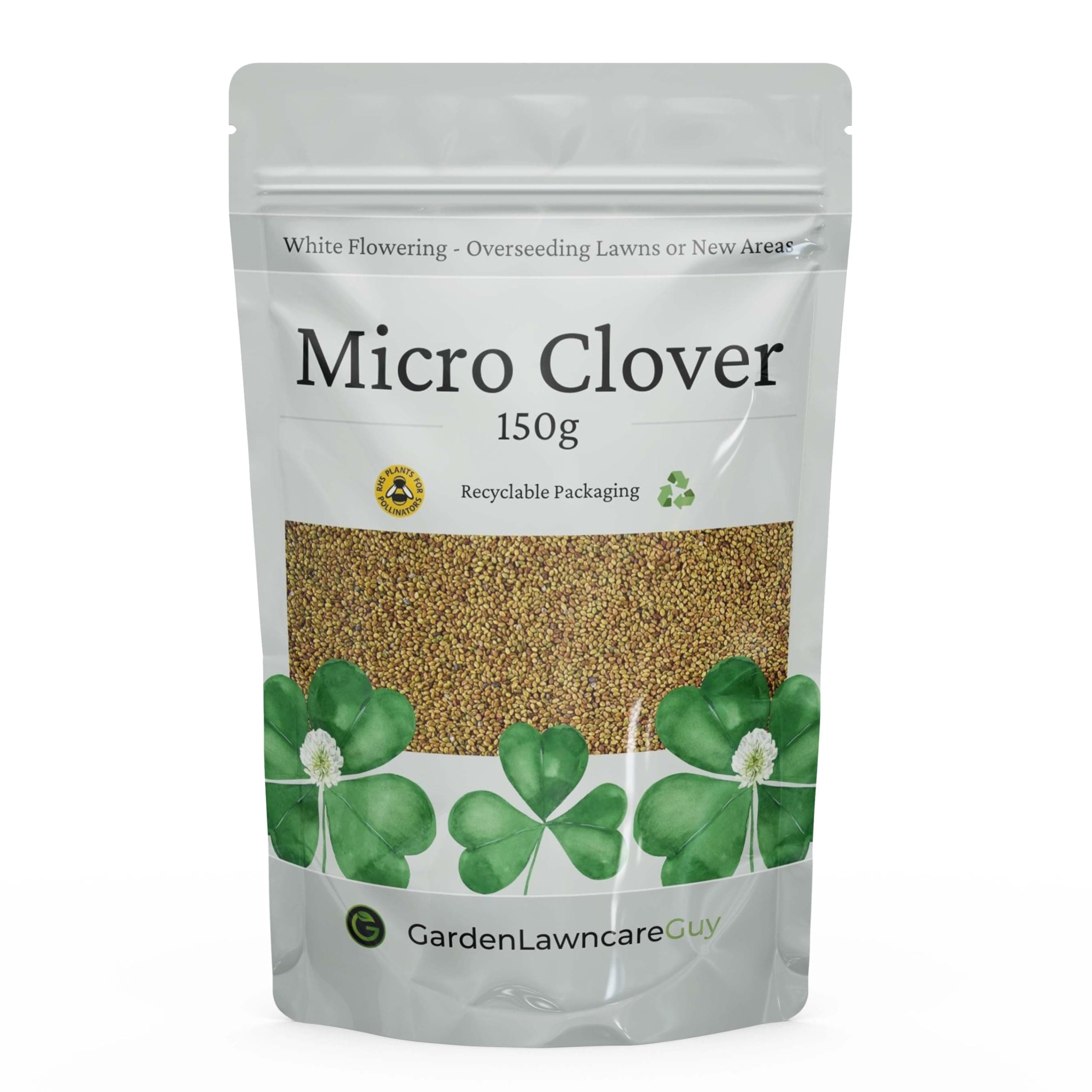Micro Clover Seed UK - Small Leaf White Clover Seed for Sowing, Soil Improver and Ground Cover Crop (Trifolium Repens Pipolina)