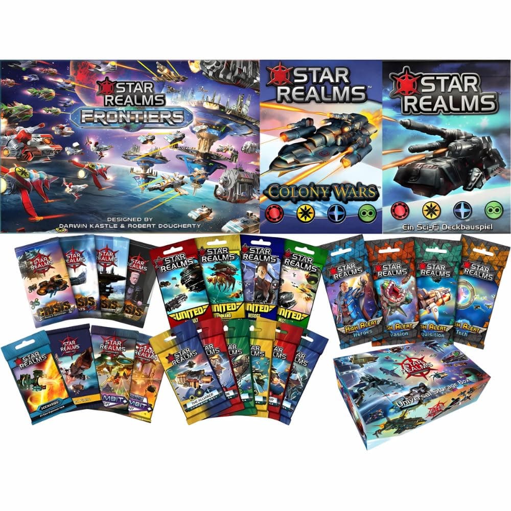 Star Realms Complete Bundle: Core Game, Colony Wars, Frontiers, United, Comma...