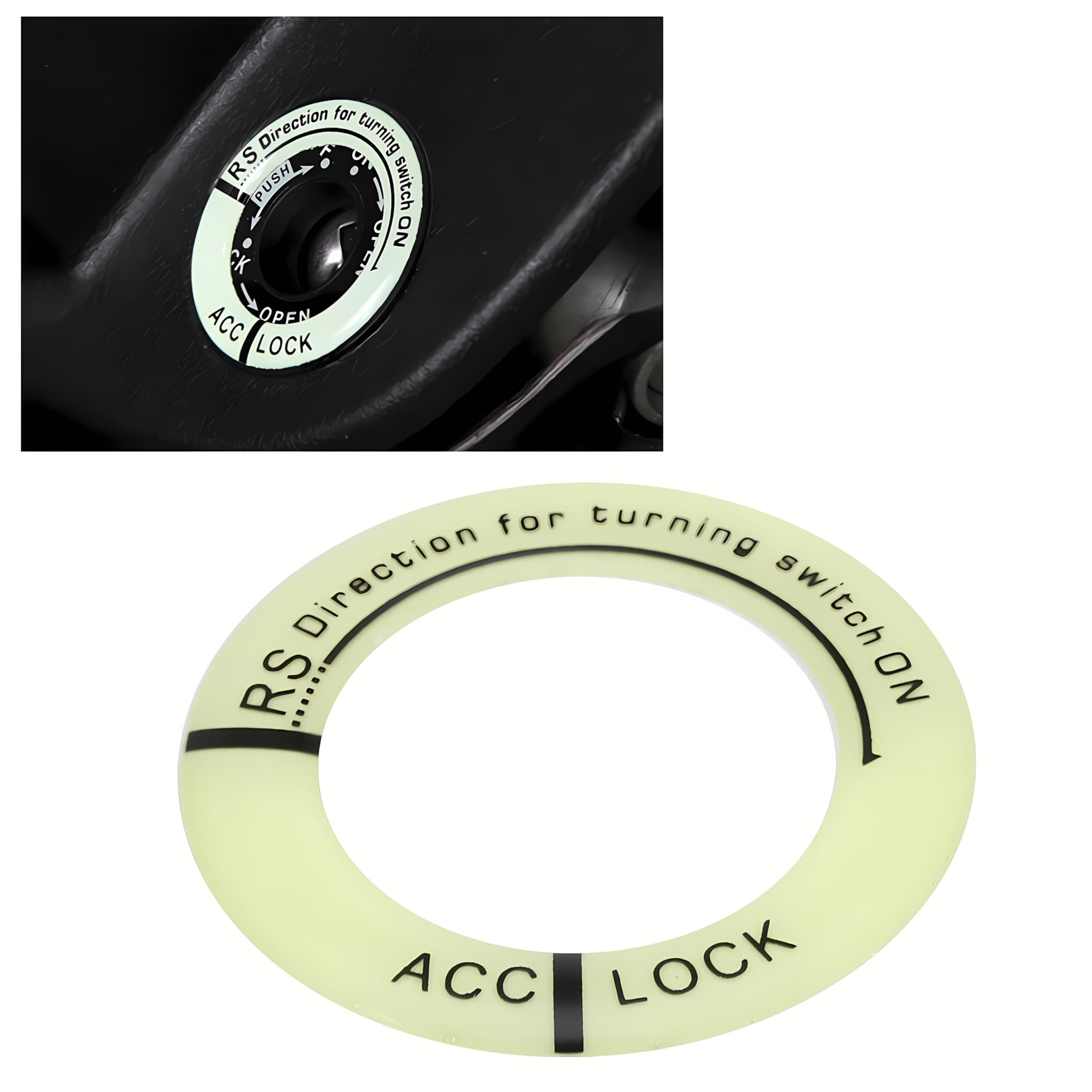 Ignition Switch Decoration Ring Car Motorcycle Luminous Ignition Start Stop Switch Key Hole Ring Circle Cover Trim Universal Ignition Ring in The Dark