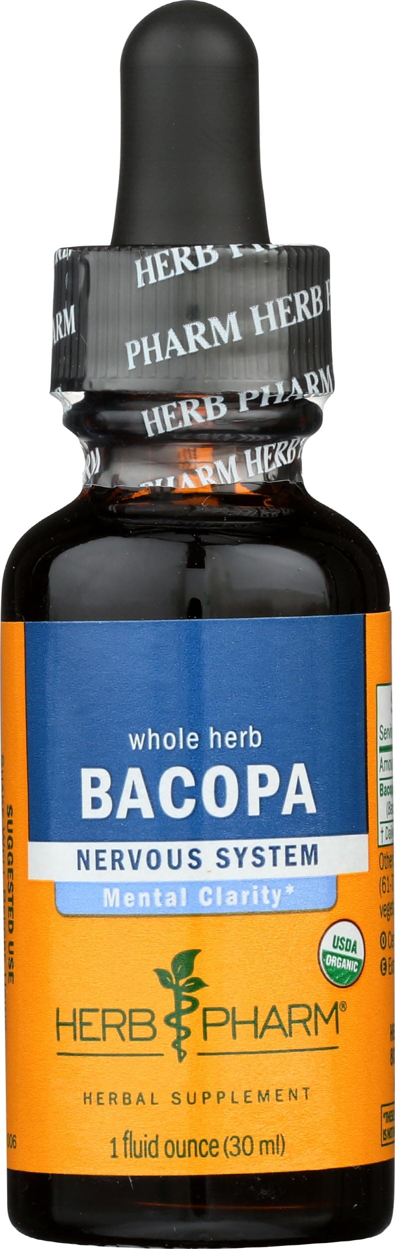 Certified Organic Bacopa Liquid Extract for Brain Support - 1 Ounce (DBAC01)