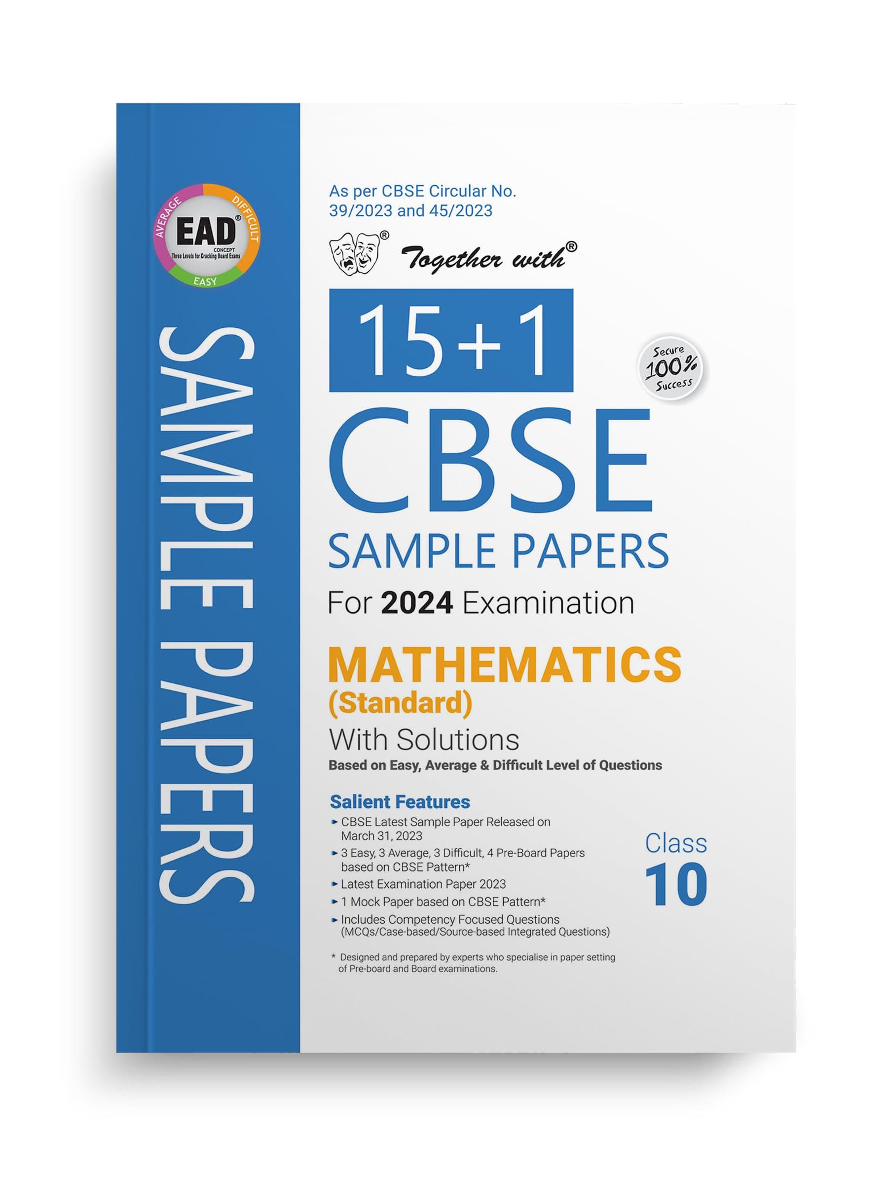 Together with CBSE Sample Paper class 10 Mathematics Standard for Board Exam 2024 (Chapterwise & Topicwise)
