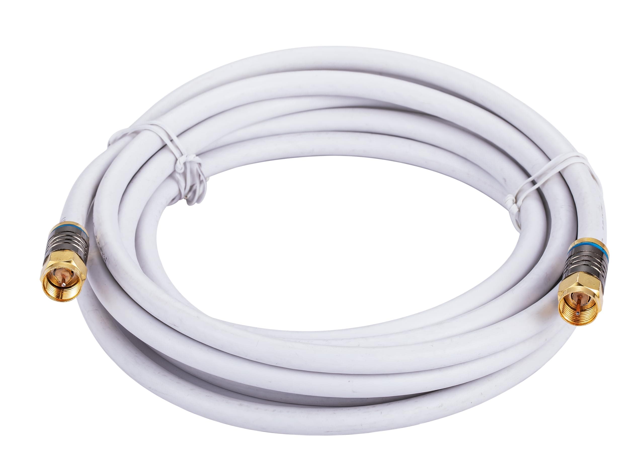 3M White RG6 Coax Cable Dual Shield Outdoor/Indoor Coaxial BNC Extension Wire For Satellite Dish Cable TV Antenna