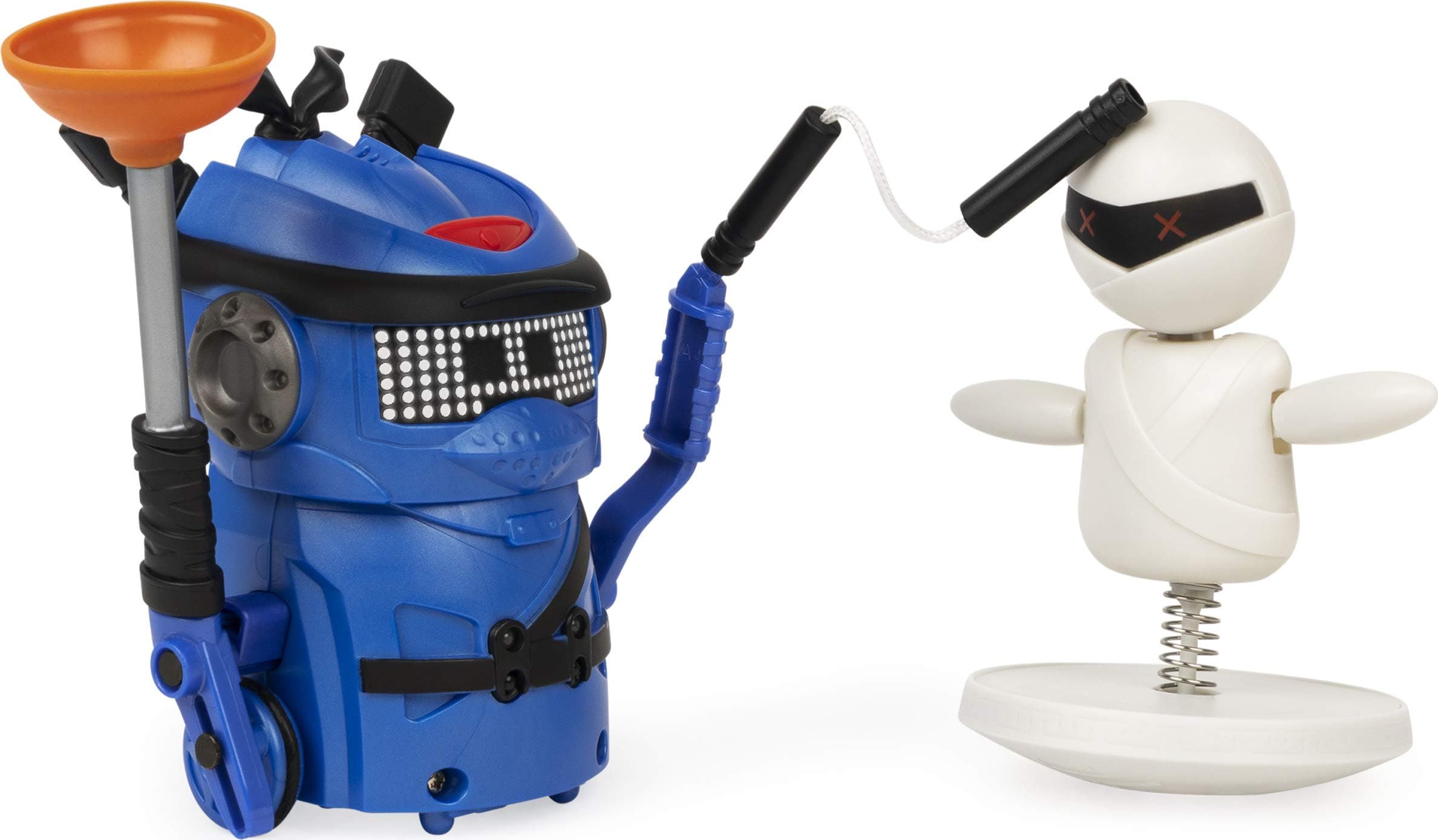 Ninja Bots 1 Pack, Hilarious Battling Robot Blue with 3 Weapons, Trainer and Over 100 Sounds and Movements, Multicolor