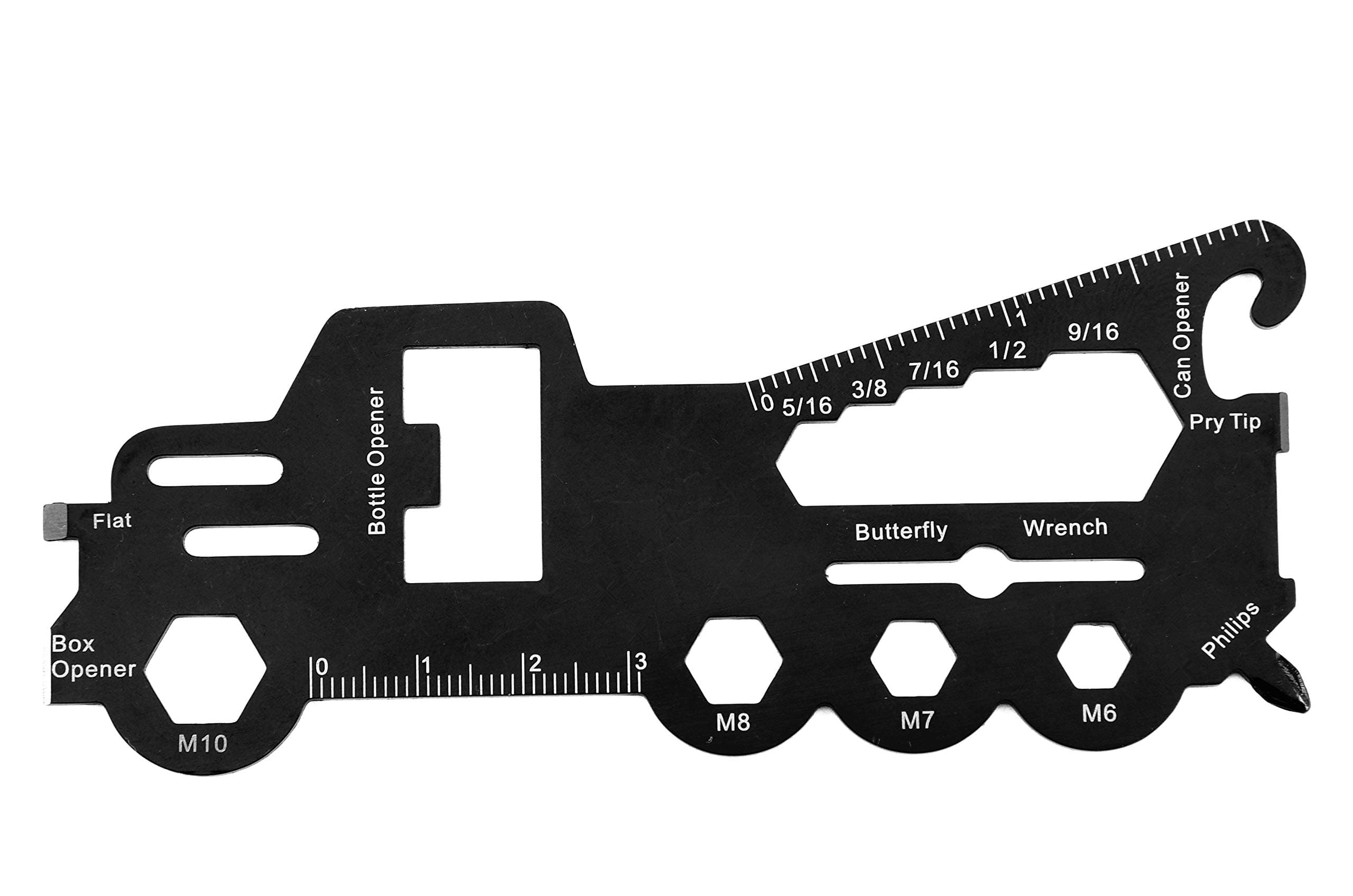Multi-Tool Card with Durable, Compact Stainless Steel Construction for Hiking, Kayaking, Camping, Travel and Outdoor Survival (Crane)