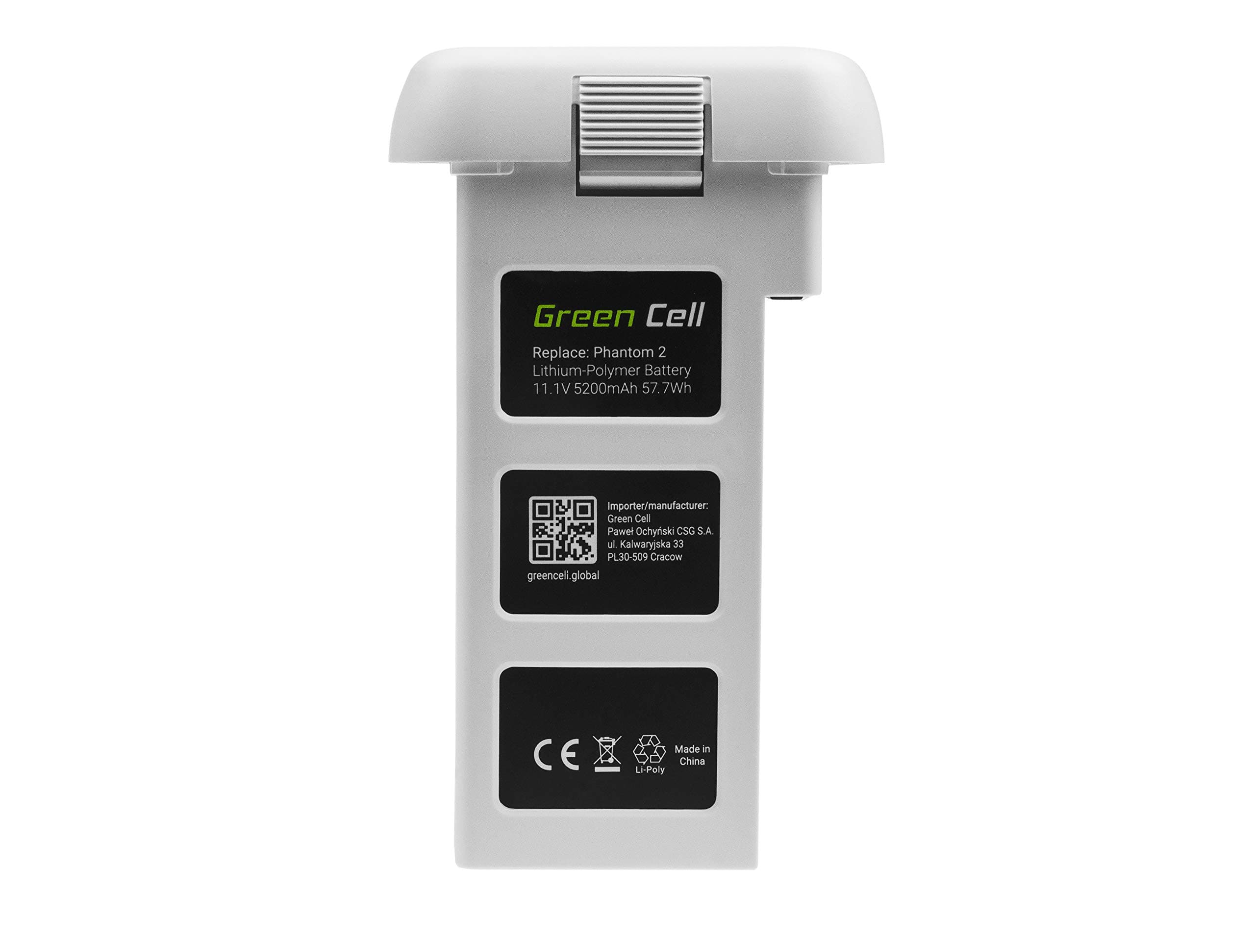 Green Cell¬Æ Battery for DJI Phantom 2, Phantom 2 Vision+ Plus (Li-Polymer High Performance 5200mAh 57.7Wh 11.1V White)