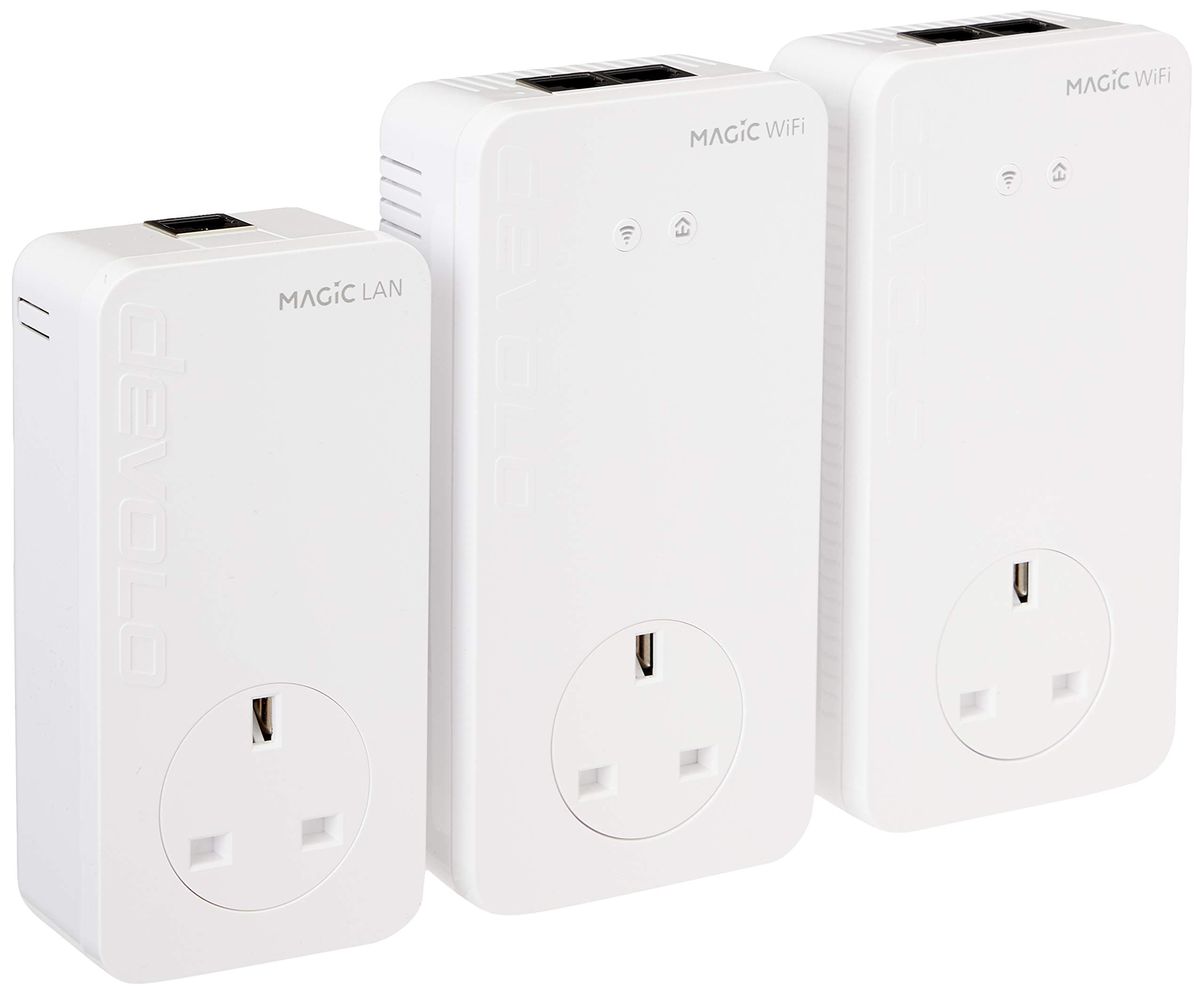 Devolo Magic 2-2400 Wi-Fi ac Whole Home Kit: Stable Home Working, Ultimate Powerline Kit, Mesh Wi-Fi Up to 2400 Mbps Via Powerline, Wi-Fi Ac, Wi-Fi Anywhere, Access Point, 2x Gb Ports, 4k/8k Streaming