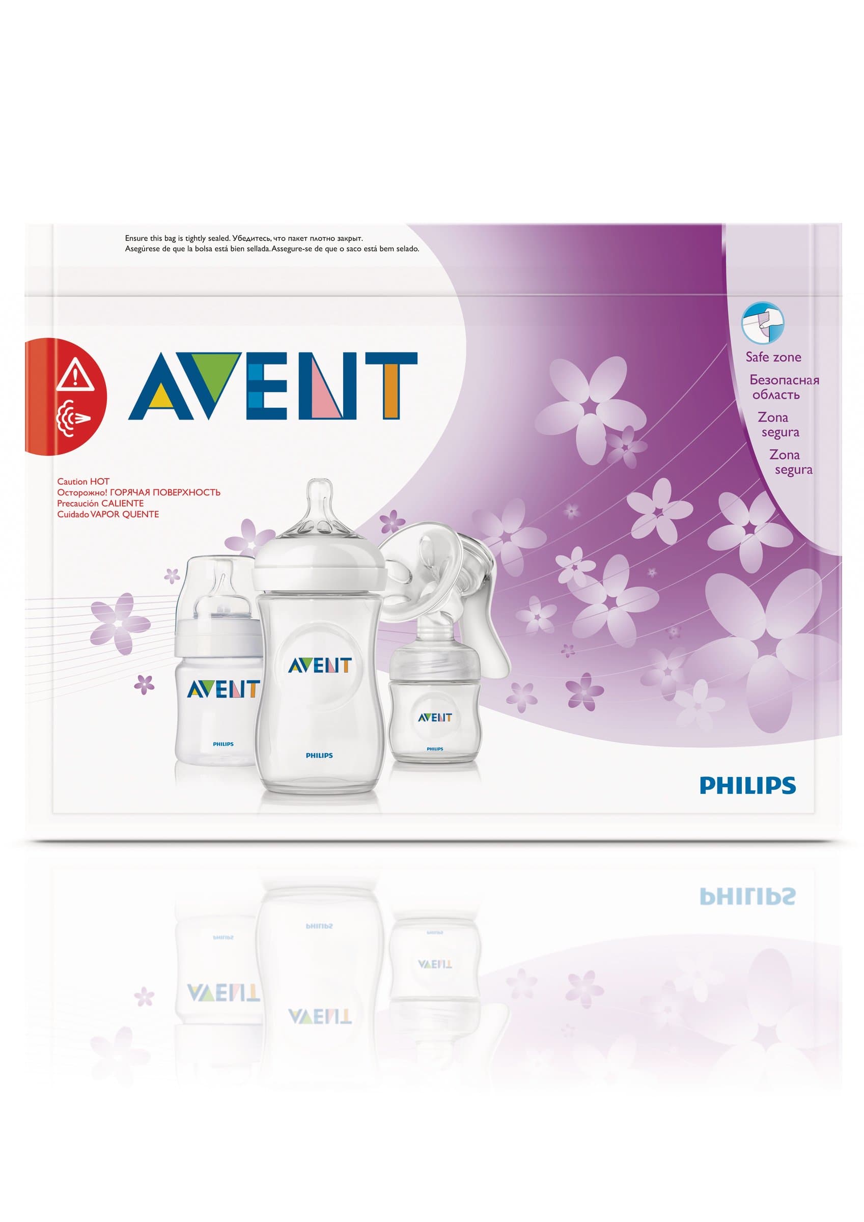 AVENT Philips Microwave Sterilizing Bags, Clear, 5 Count