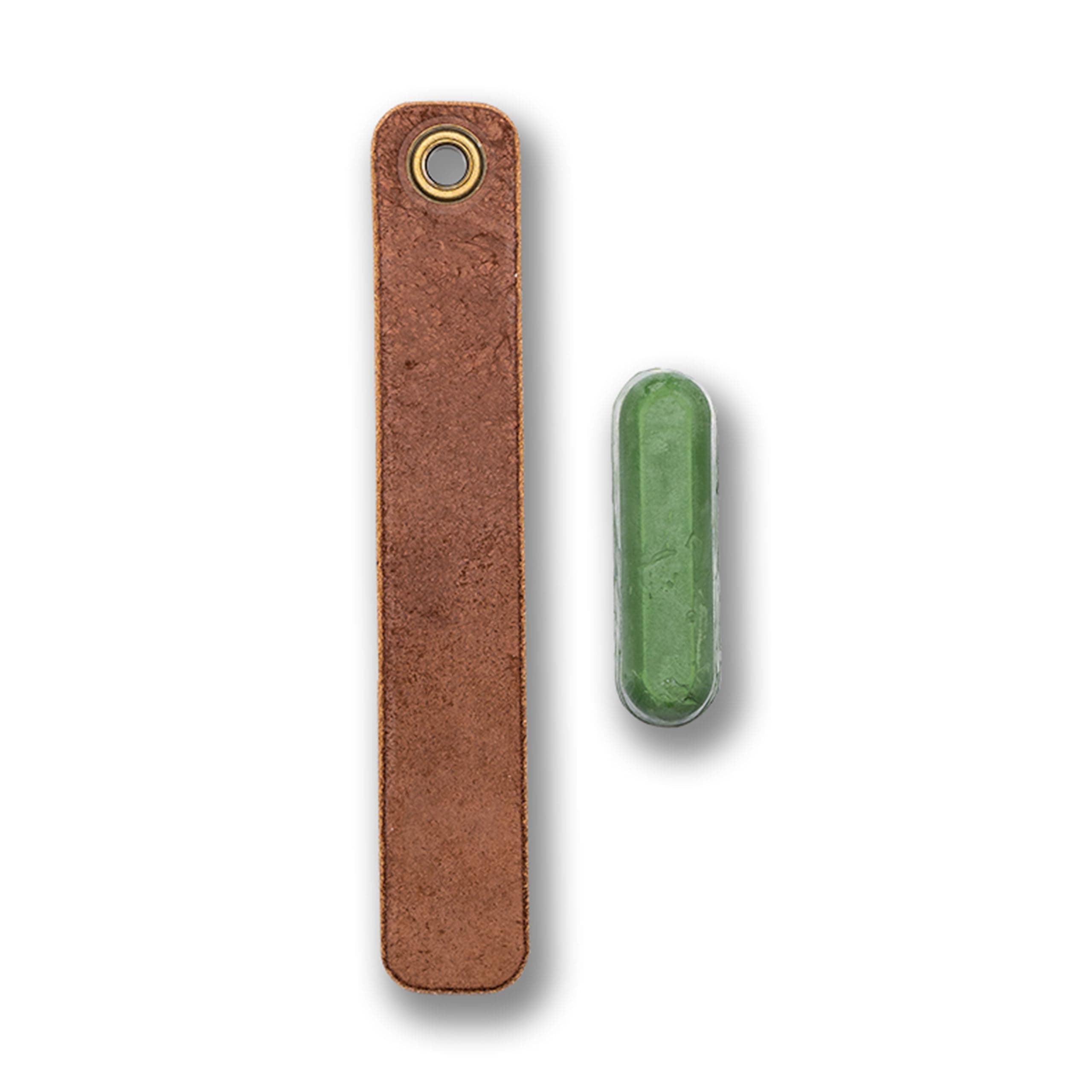 Leather Strop for Honing Pocket Knives - Includes Stropping Compound