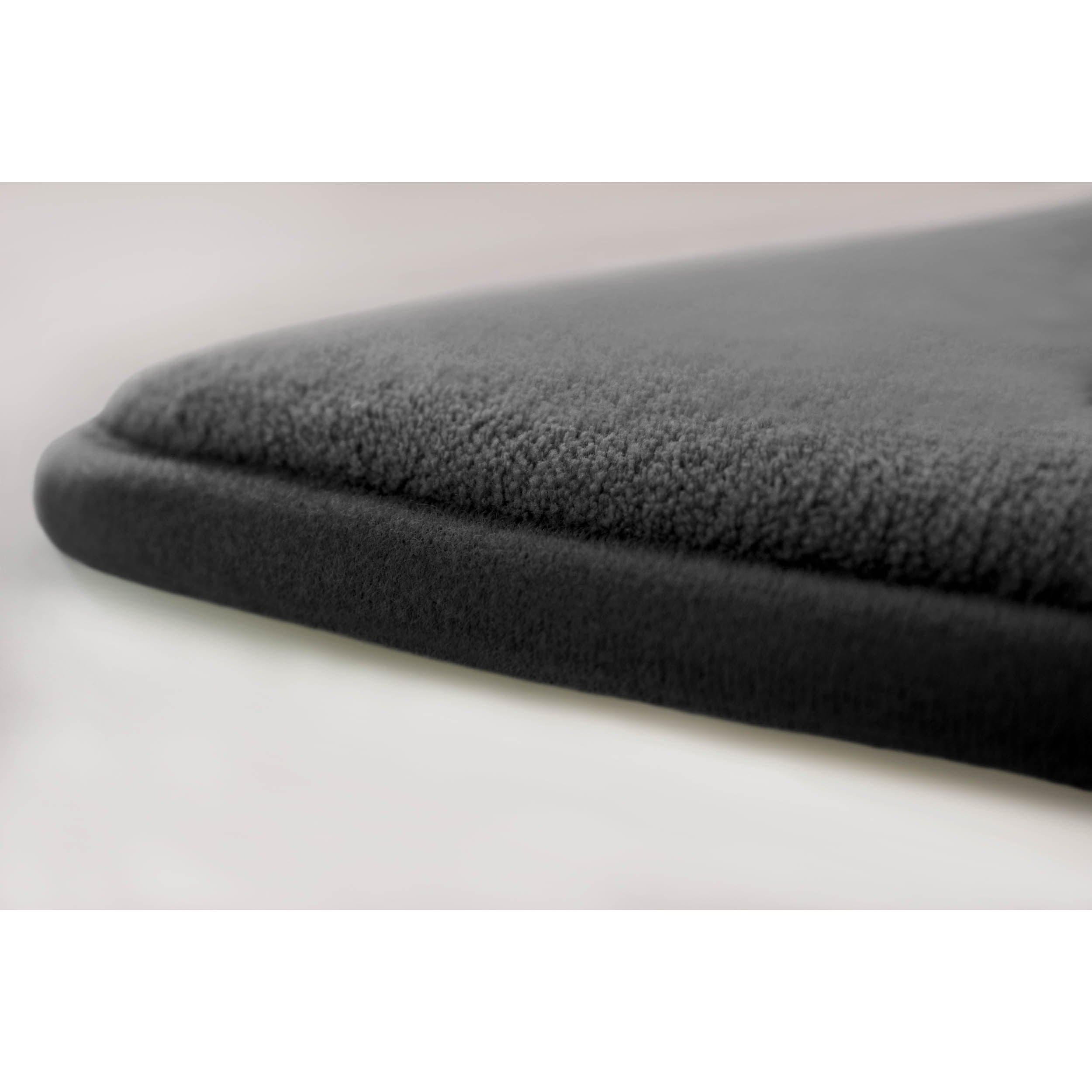 Bounce Comfort Spring Leaves Micro Plush Memory Foam Bath Mat with BounceComfort Technology, 20 x 30 in. Dark Grey