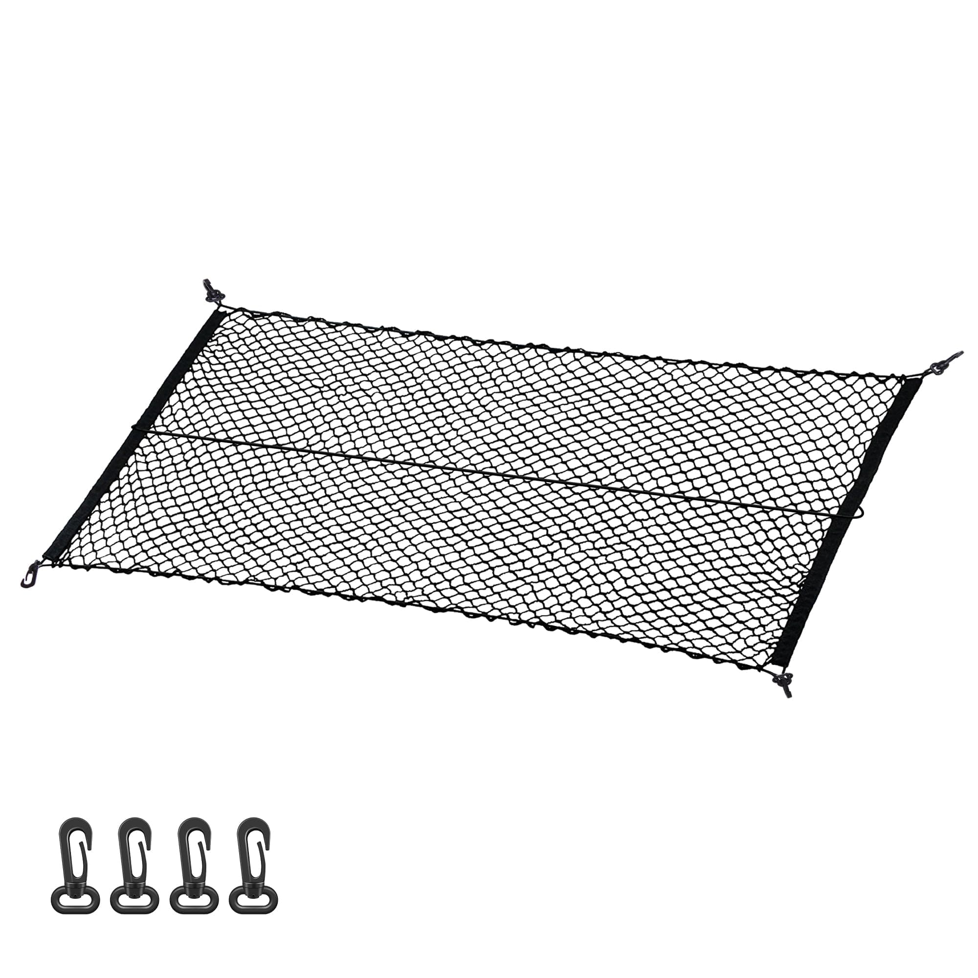 MICTUNING Rear Cargo Net,Cargo Net Car Car Boot Cargo Net with 4 Hooks for SUV Truck Bed,Great (（41x30）inch)