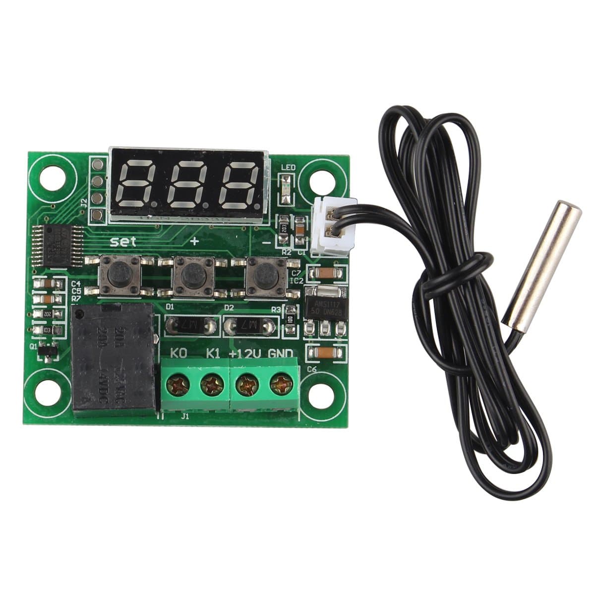 HALJIA W1209 DC 12V -50 to +110'C Temperature Controller Control Switch Thermostat Thermometer Sensor Module