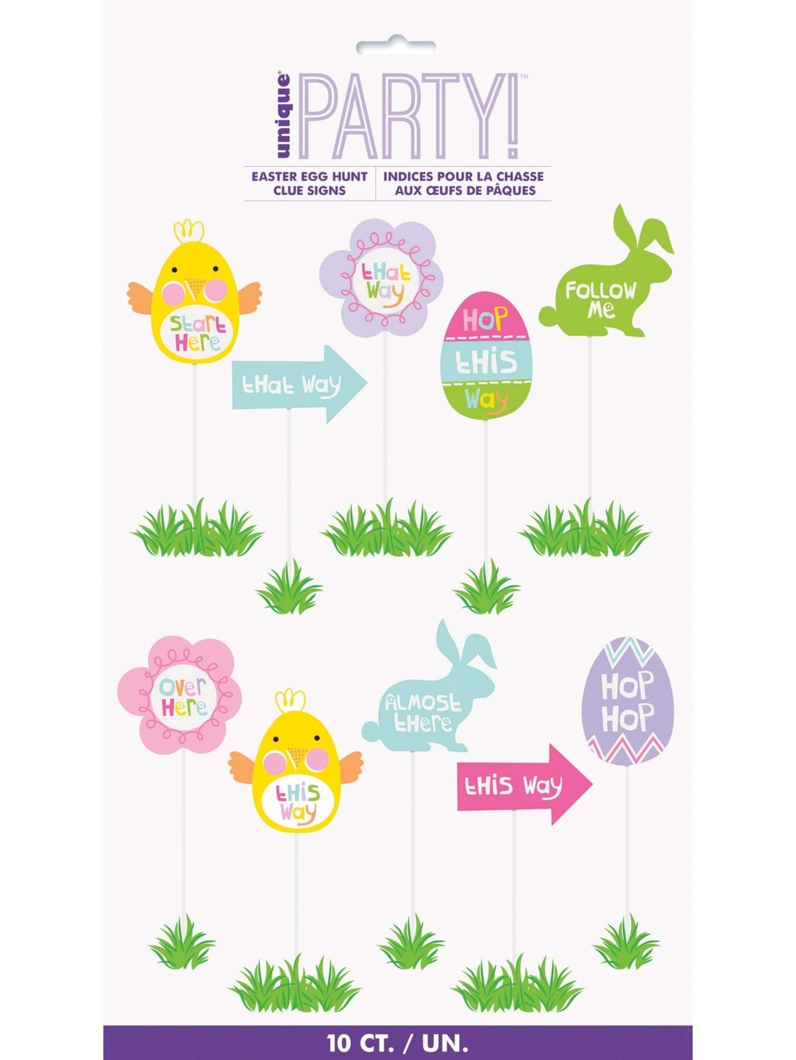 Unique Party 73723 Easter Egg Hunt Clue Signs