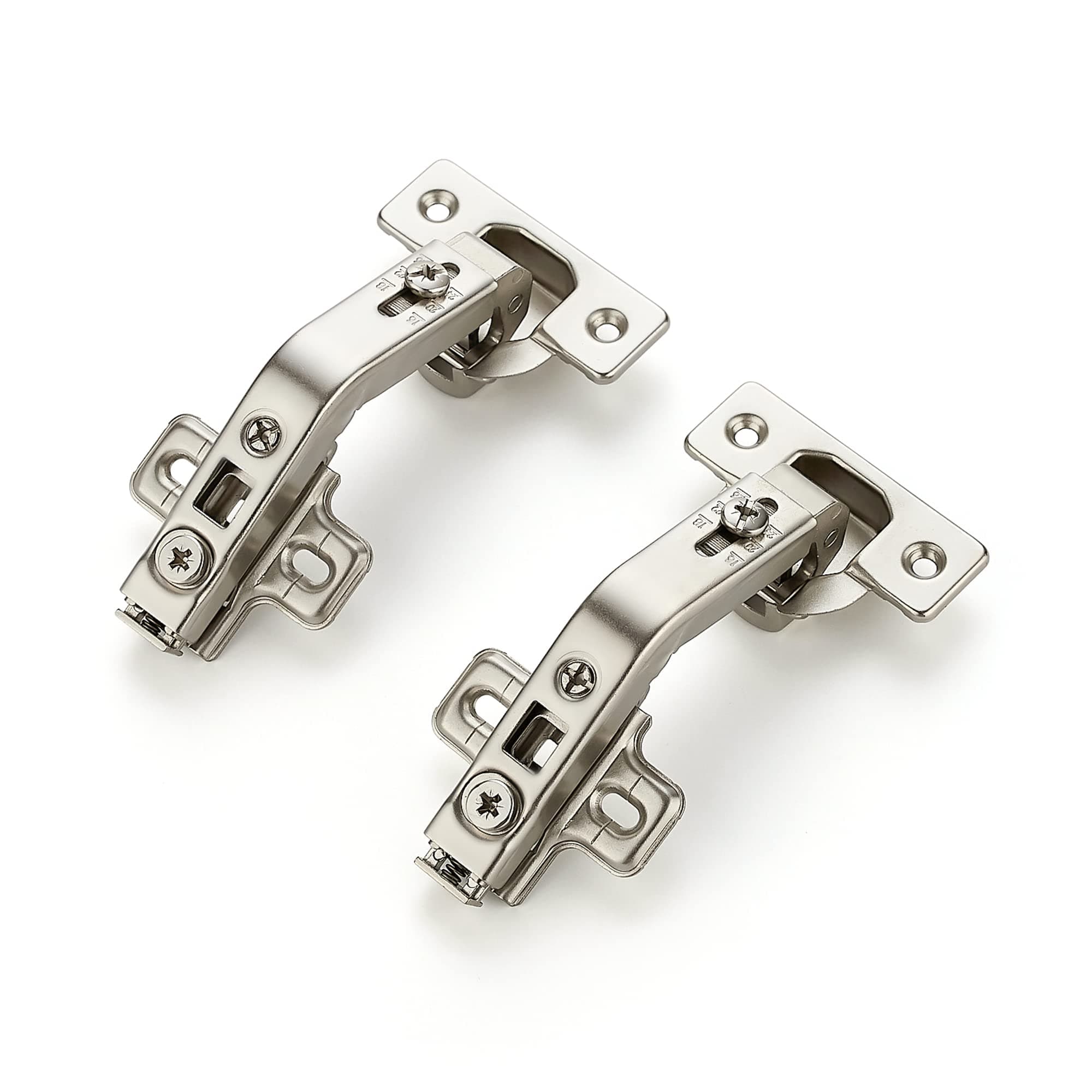 1 Pair 2 Pack Kitchen Cabinet Hinges, 135 Degree Kitchen Door Hinges Compatible with Lazy Susan Corner Cupboard，Full Overlay Face Frame Concealed Corner Cabinet Hardware