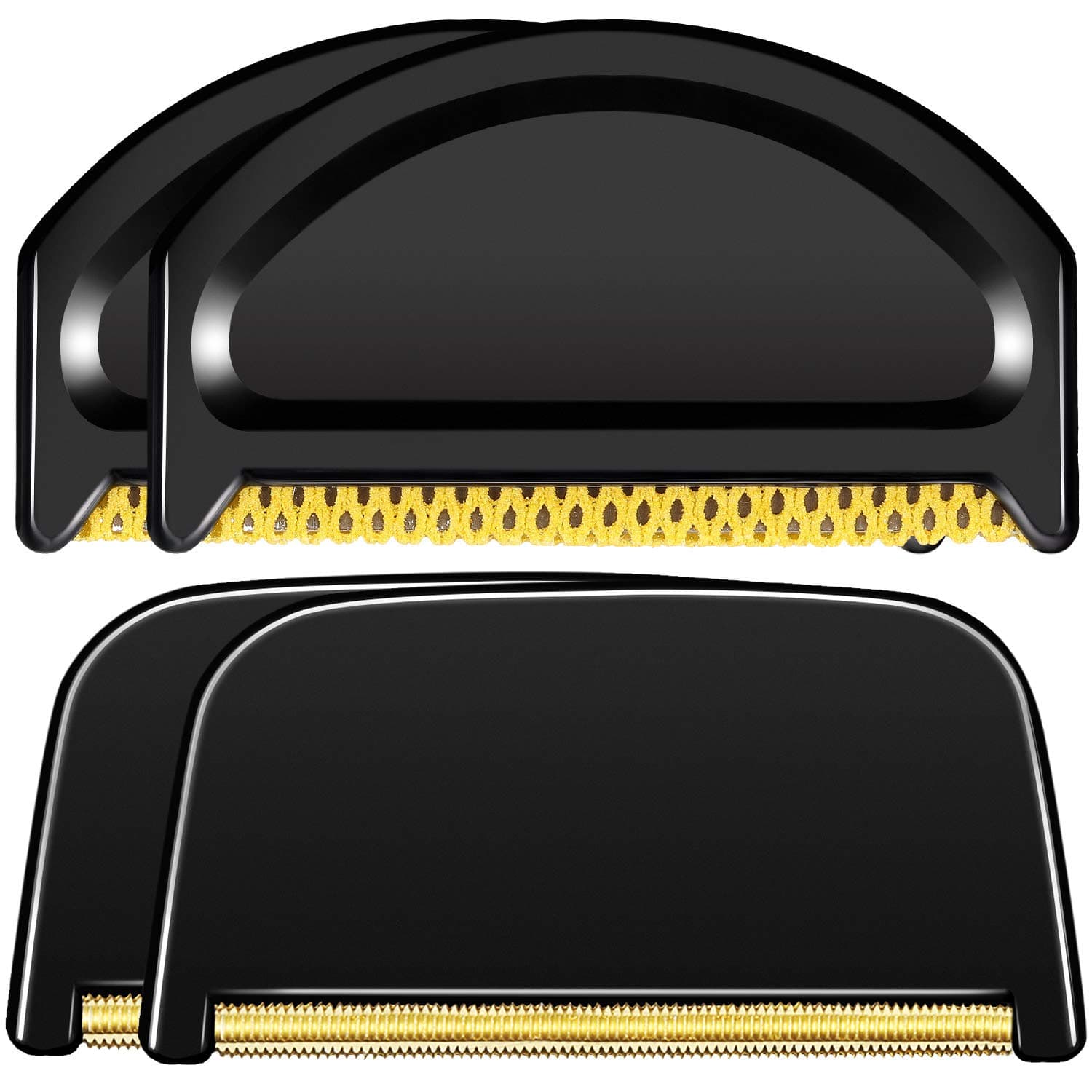 4 Pieces Sweater Combs to Remove Pilling Sweater Defuzzer Multi-Fabric Shaver and Cashmere Comb Wool Pilling Remover Pills, Fuzz from Clothes (Black)