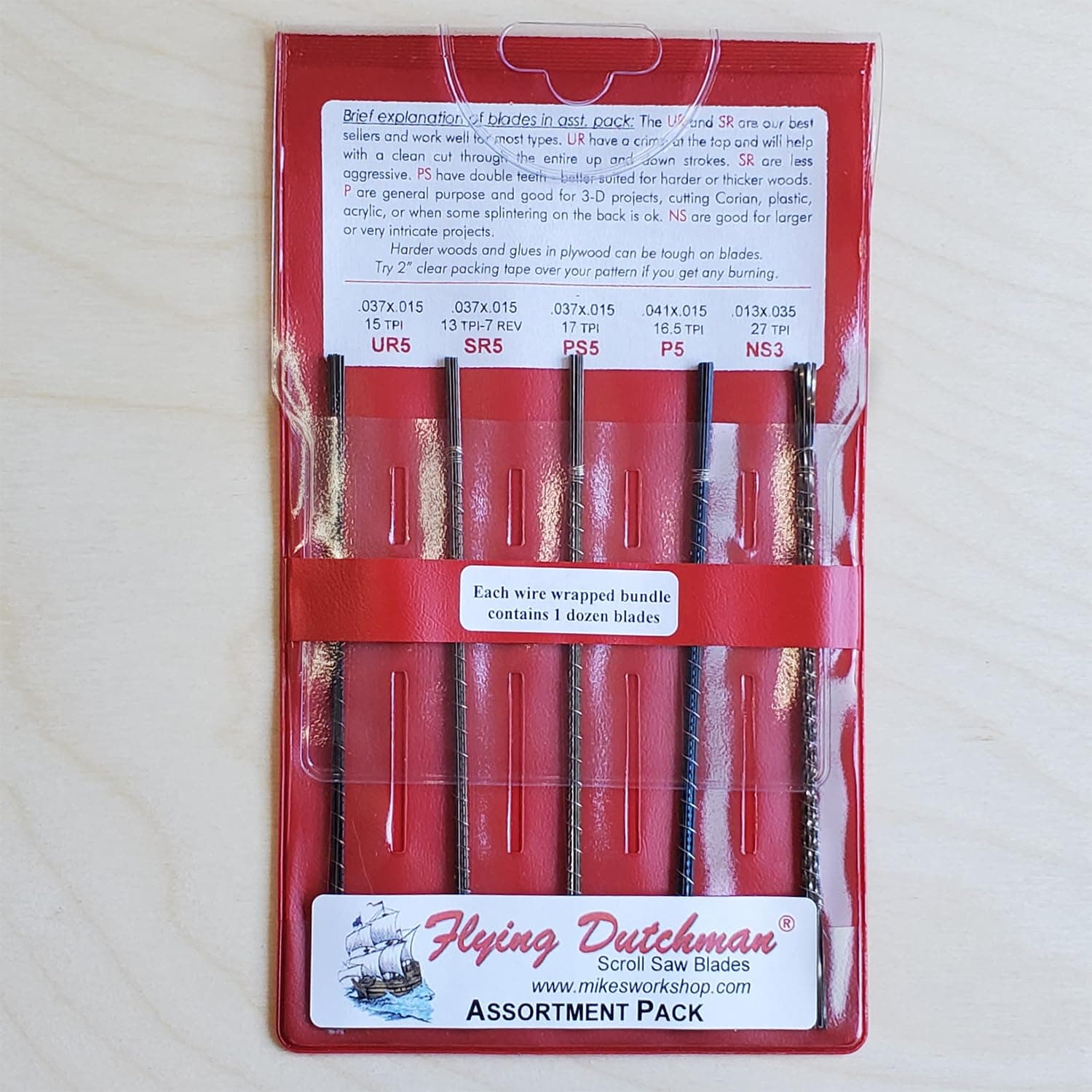 Flying Dutchman Five Dozen Scroll Saw Blade Variety Pack