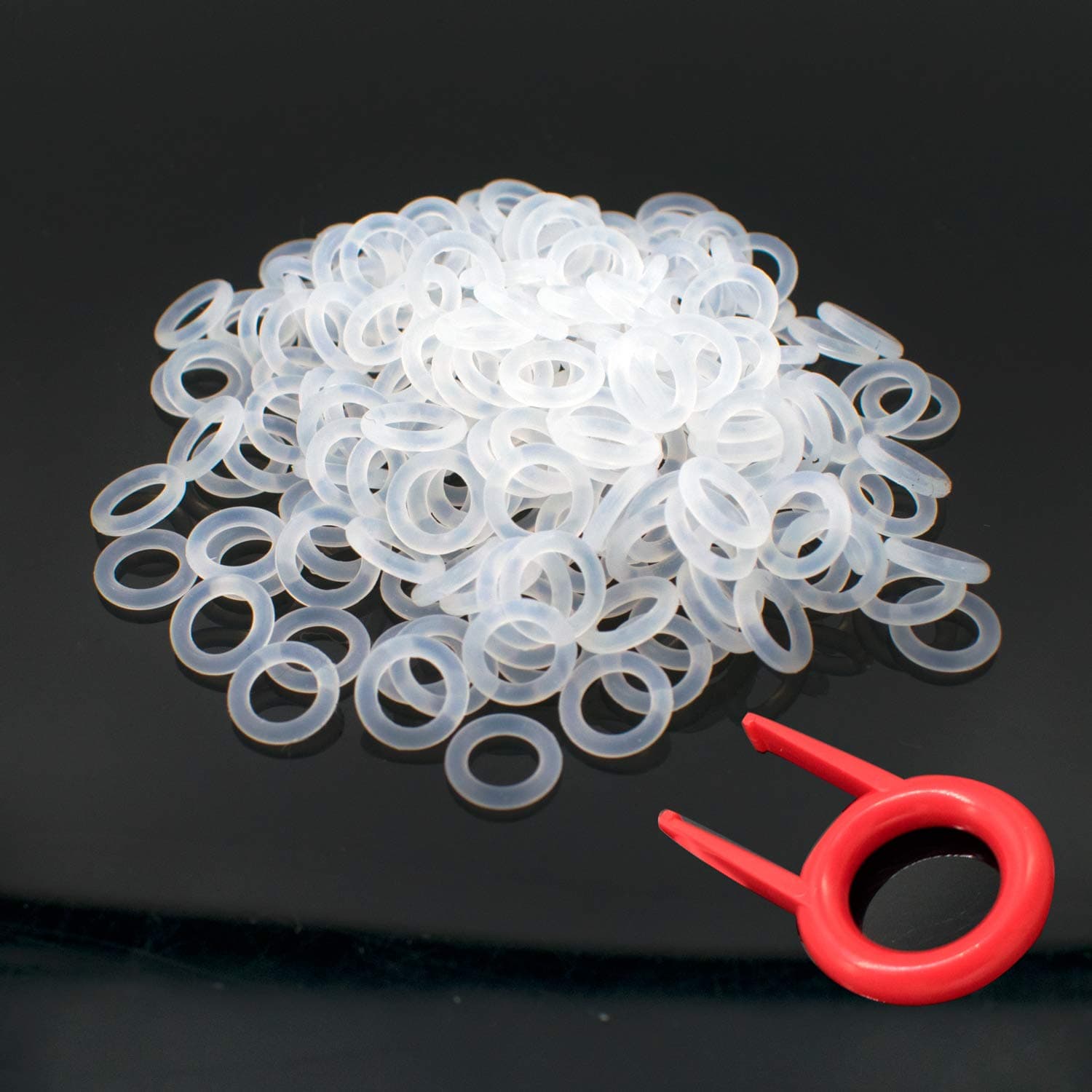 Rubber Keyboards O-Ring Switch Dampeners Keycap 200Pcs for Cherry MX Key Kit Dampers 40A-L-0.2mm Reduction (Clear)