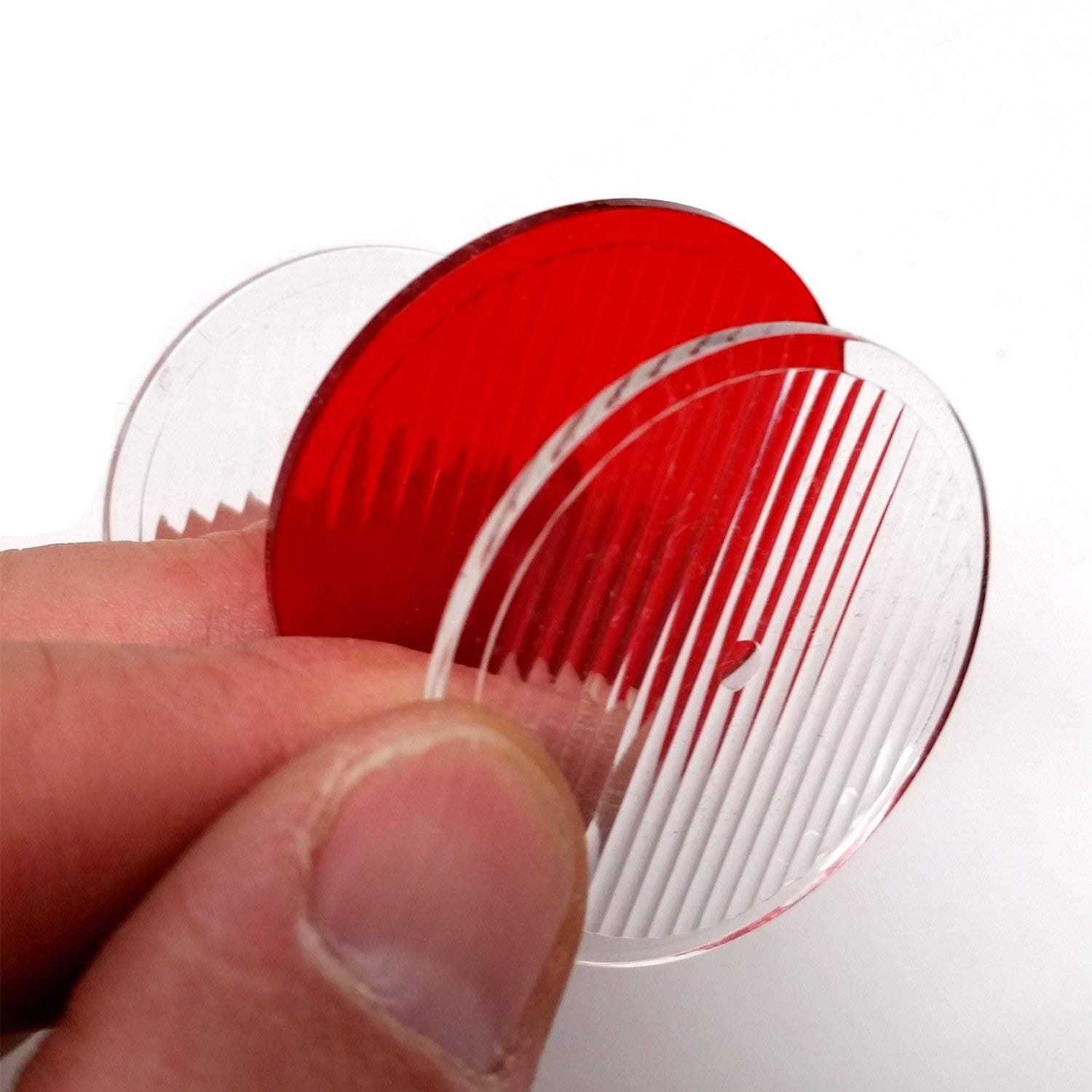 Bright Eyes 3-Pack (2 Clear, 1 Red) Diffuser Lens - for Use with Bright Eyes 1200 Lumen Rechargeable Bike Lights. Can Also Be Used for Other Similar Bike Lights