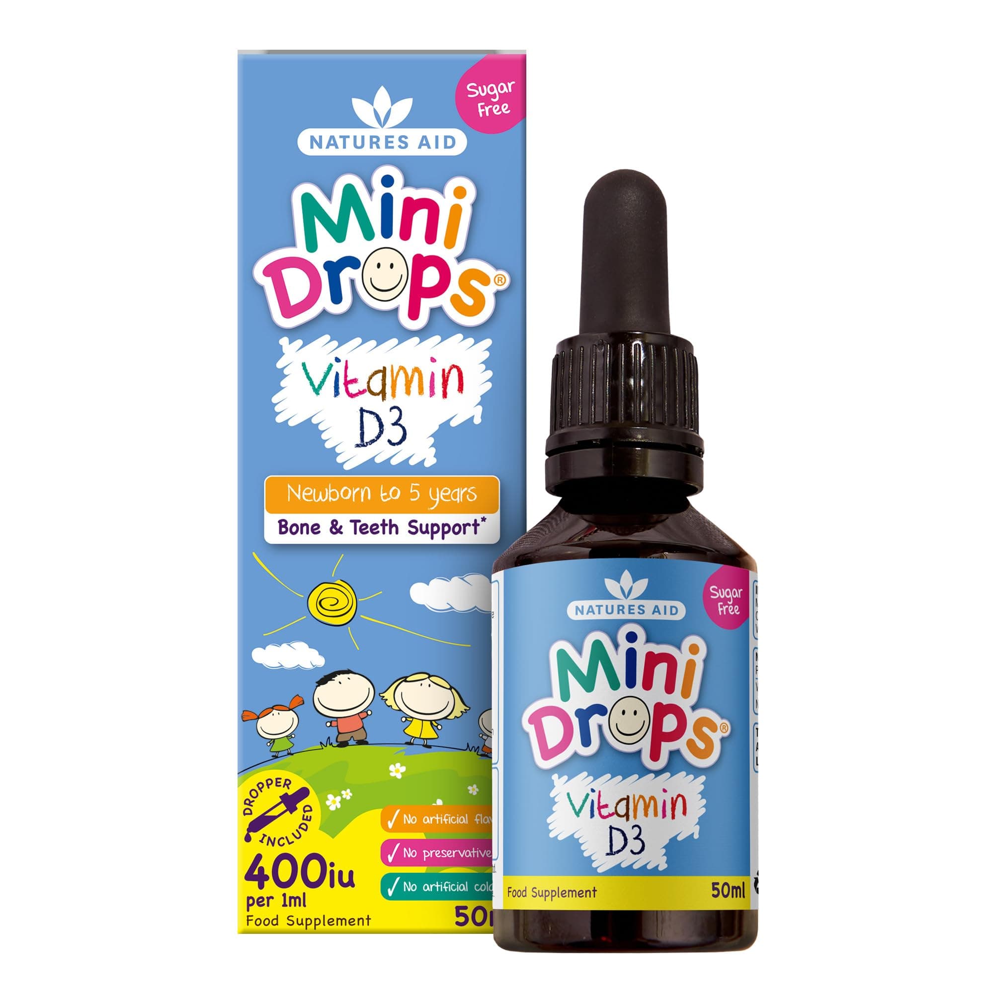 Natures Aid Vitamin D3 400Iu Drops, 50 ml