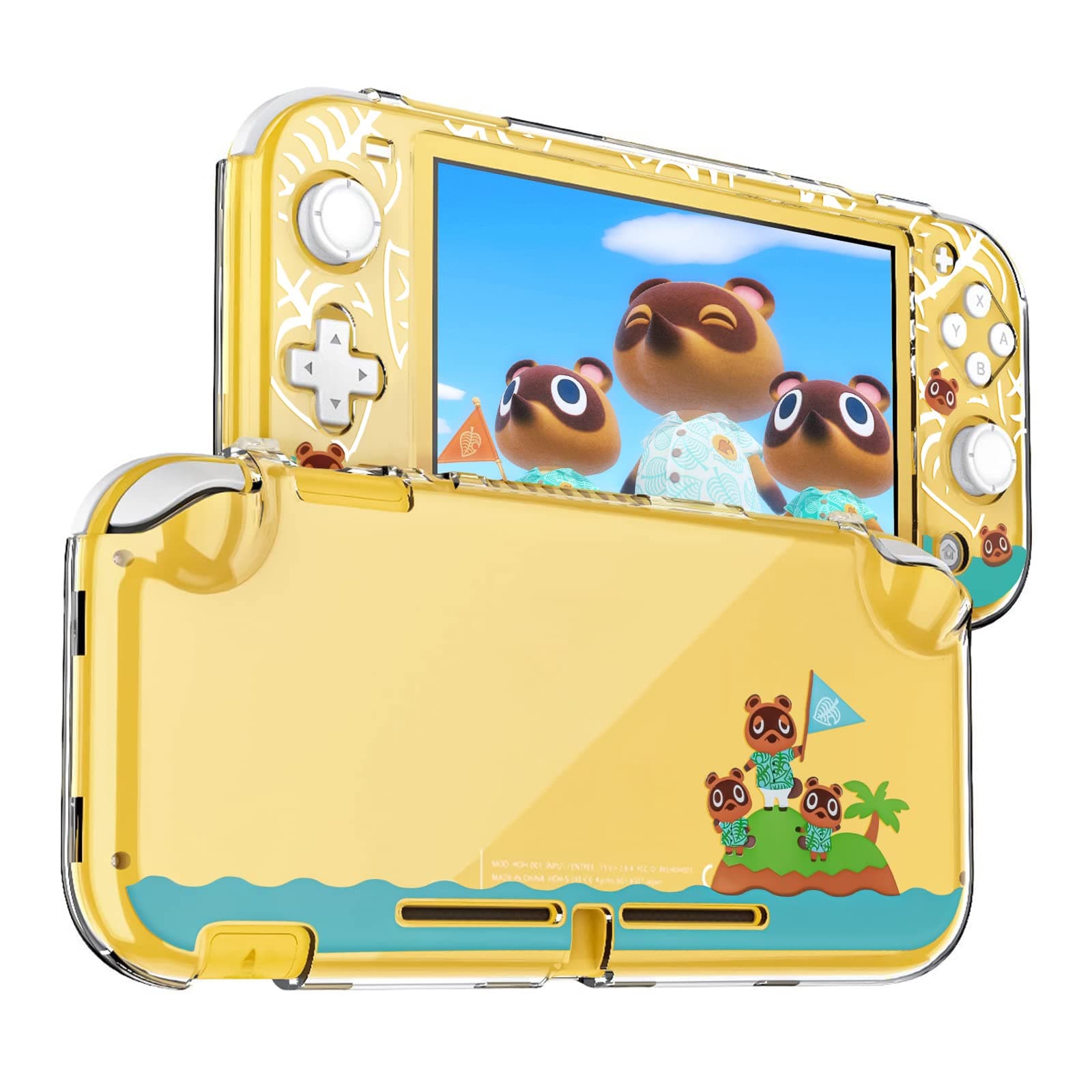 DLseego Protective Case for Switch Lite, Clear Hard PC Case Cover Split Design Shockproof Anti-Scratch Shell Accessories for Switch Lite and Joycon Controller