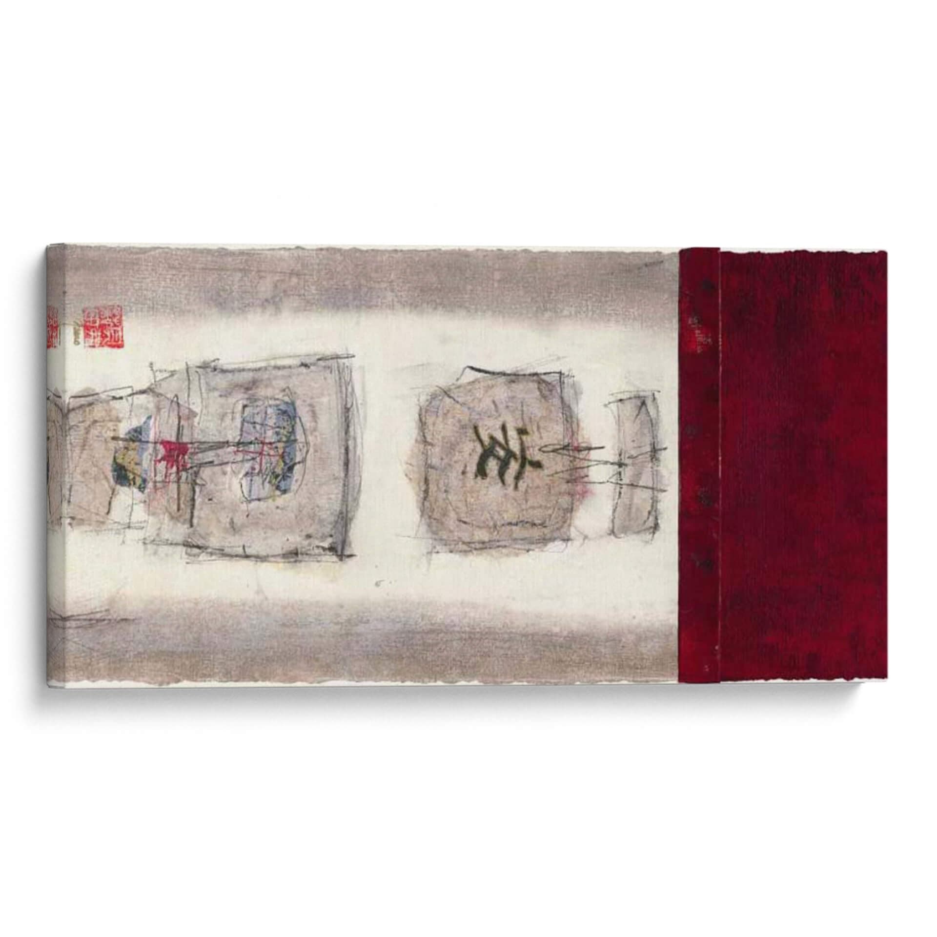 Canvas Lab | Mauro Tranquility Panel II by Mauro | 40 x 20 in | Canvas Print Wall Art | Abstract, Motivational, World Culture, Asian | Wall Decor for Bedroom, Living Room or Office