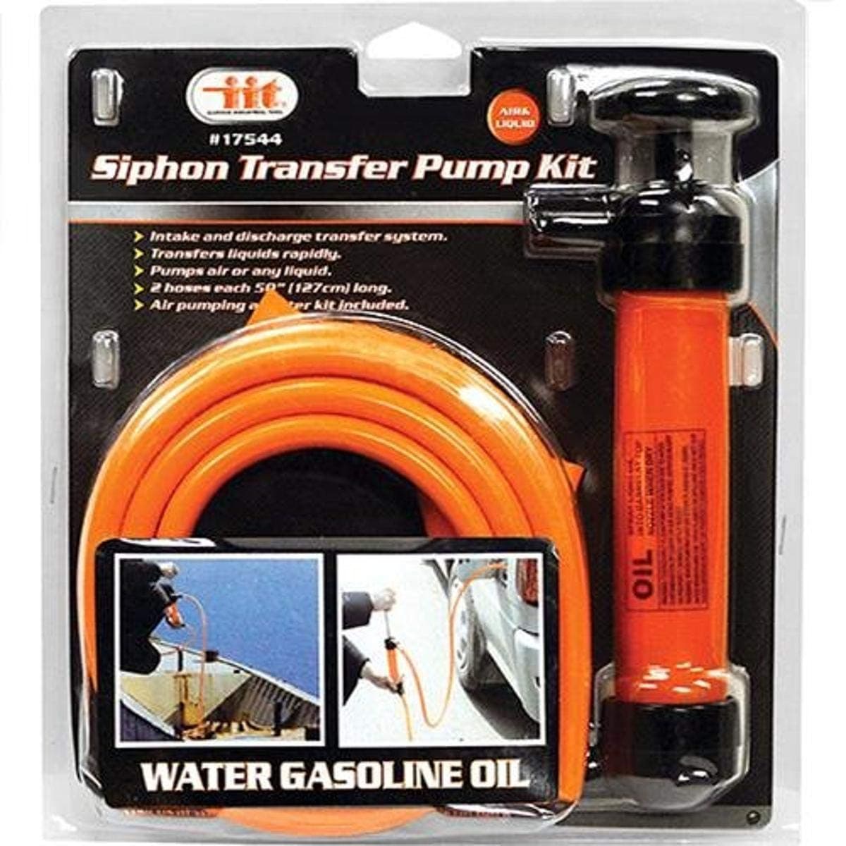 IIT JMK 17544 Siphon Transfer Pump Kit with 2-50 Inch Hoses