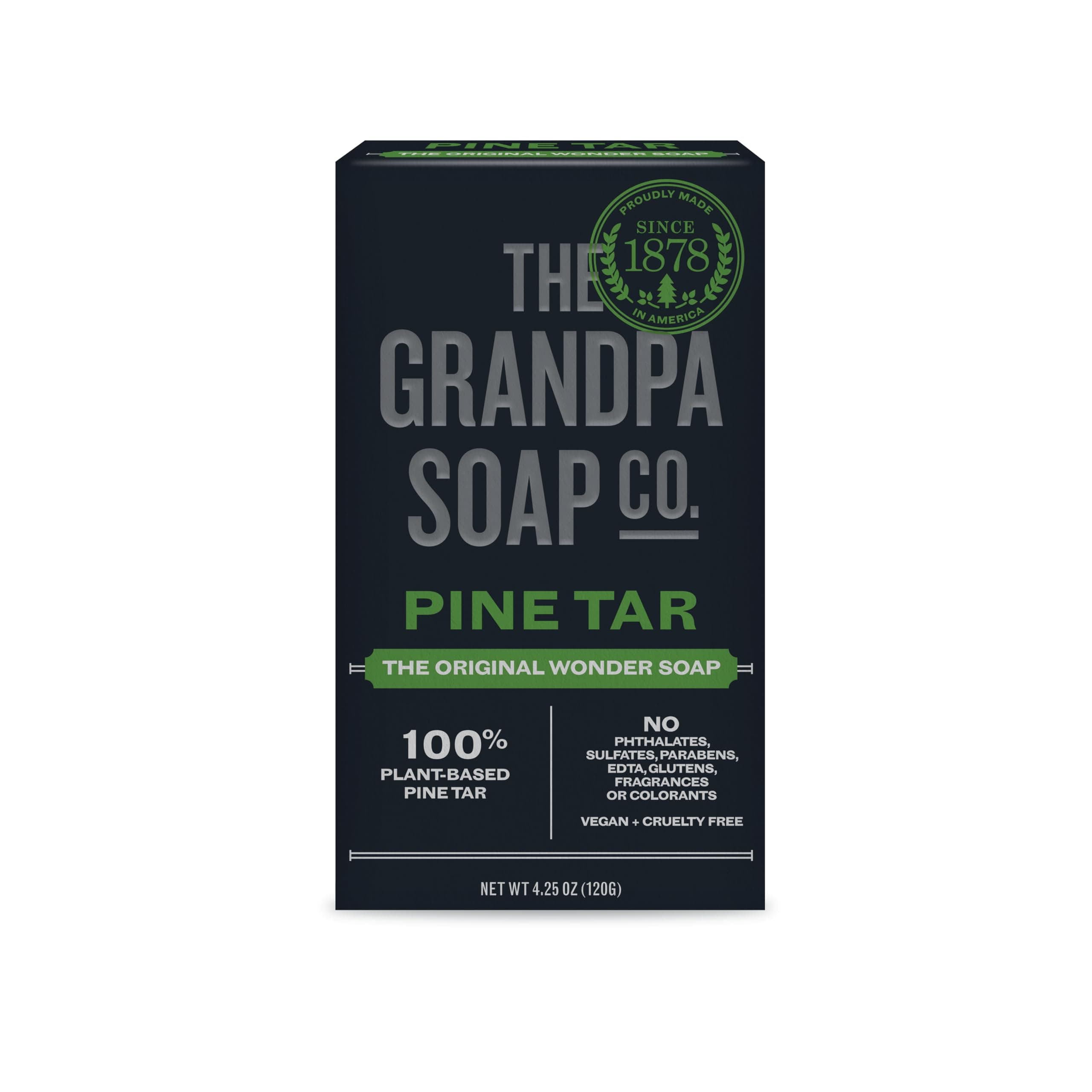 The Grandpa Soap Company Brands Pine Tar Soap, Large, 1 Bar Soap