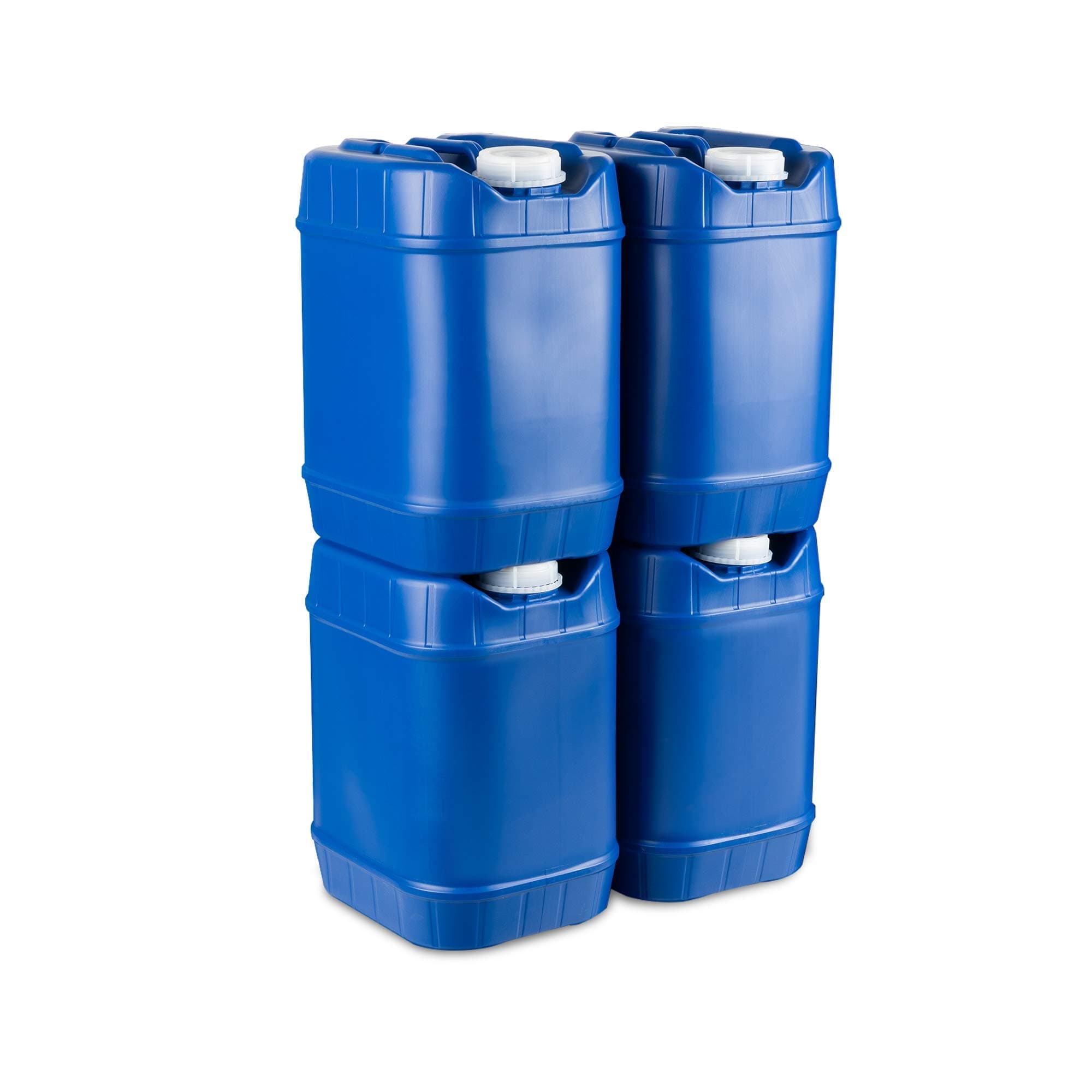 5-Gallon Stackable Water Containers (20 total gallons), Emergency Water Storage Containers, BPA free, high density polyetholene ...