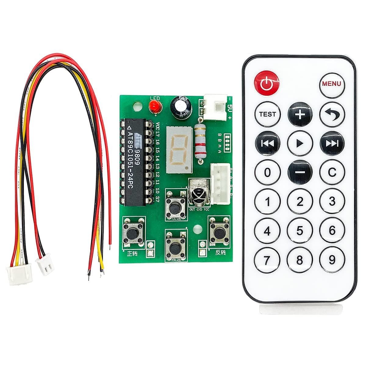 DC 4V-6V 5V 2-Phase 4-Wire Stepper Motor Driver Controller Board Mini Stepping Motor Adjustable Speed Regulator with Remote Control CW CCW Drive Module
