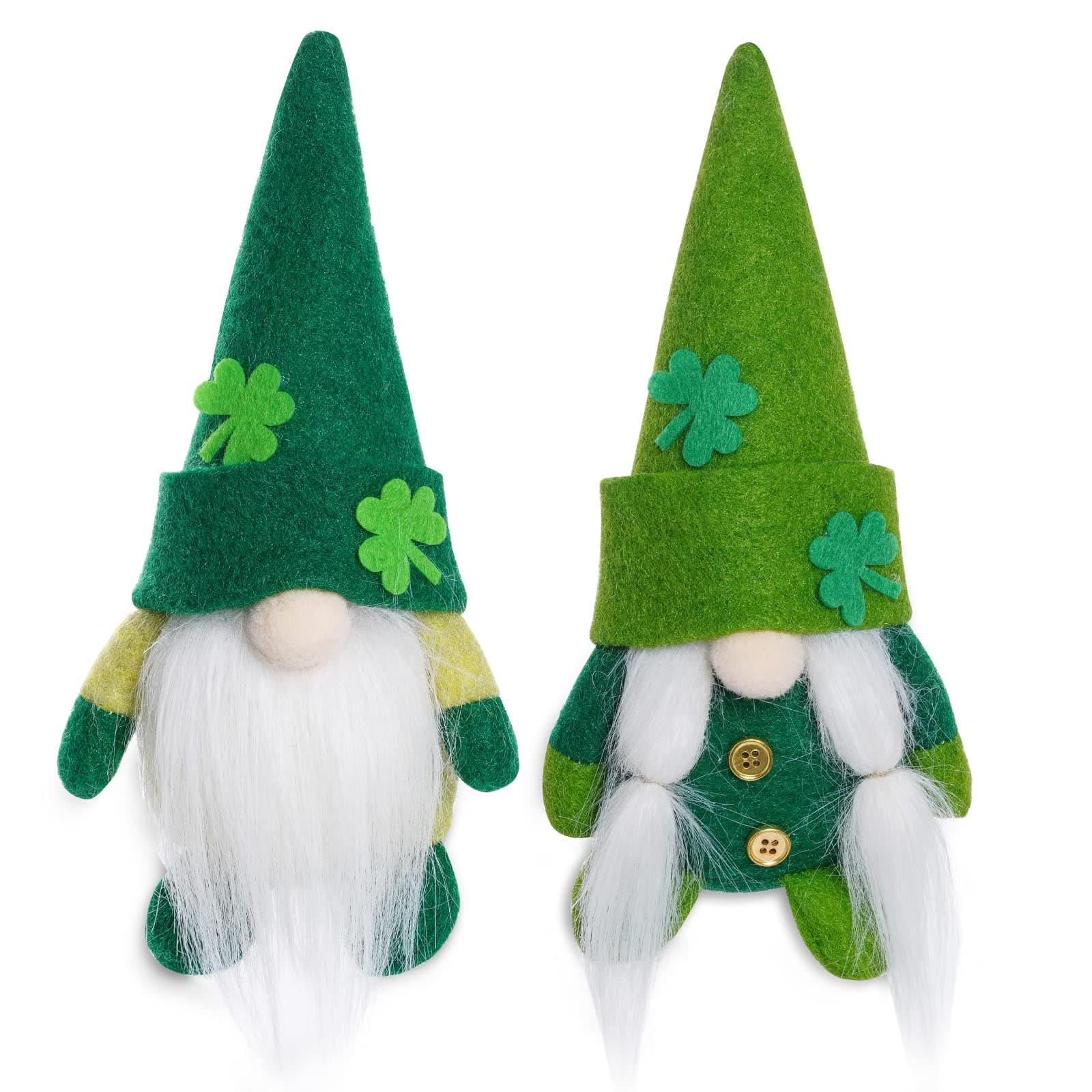 2 Pack St.Patrick's Day Irish Gnome Decorations Tomte Handmade Irish Leprechaun Nisse Plush Swedish Elf Scandinavian Dwarf for Irish Saint Paddy's Day Gifts Home Table Ornament