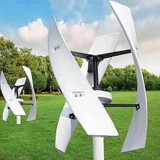 Wind Turbine Generator Kit, 20000W Vertical Axis Wind Turbine Generator, Generator with Controller on Grid Inverter Vertical Axis Wind Turbine for Home(12V)