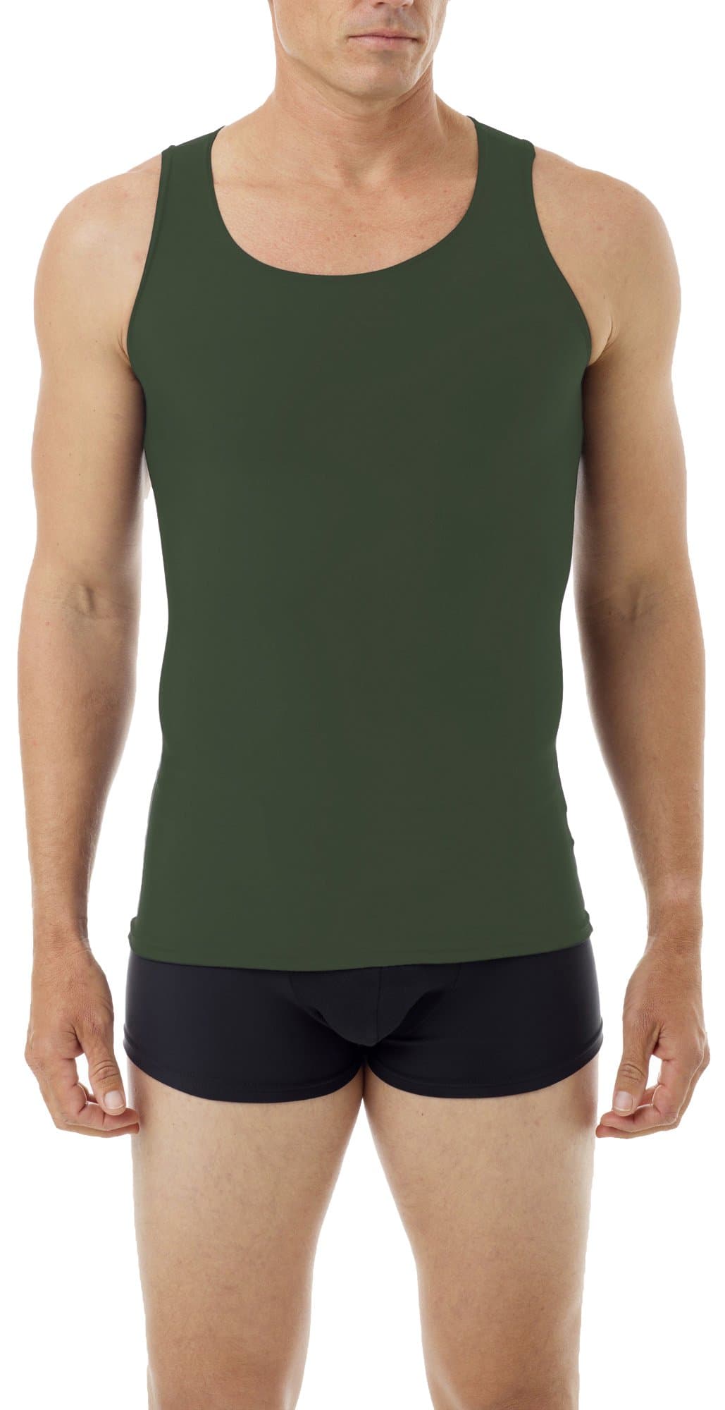 Underworks Mens Microfiber High Performance Compression Tank for Workouts, Sports Training and Shaping 3-Pack