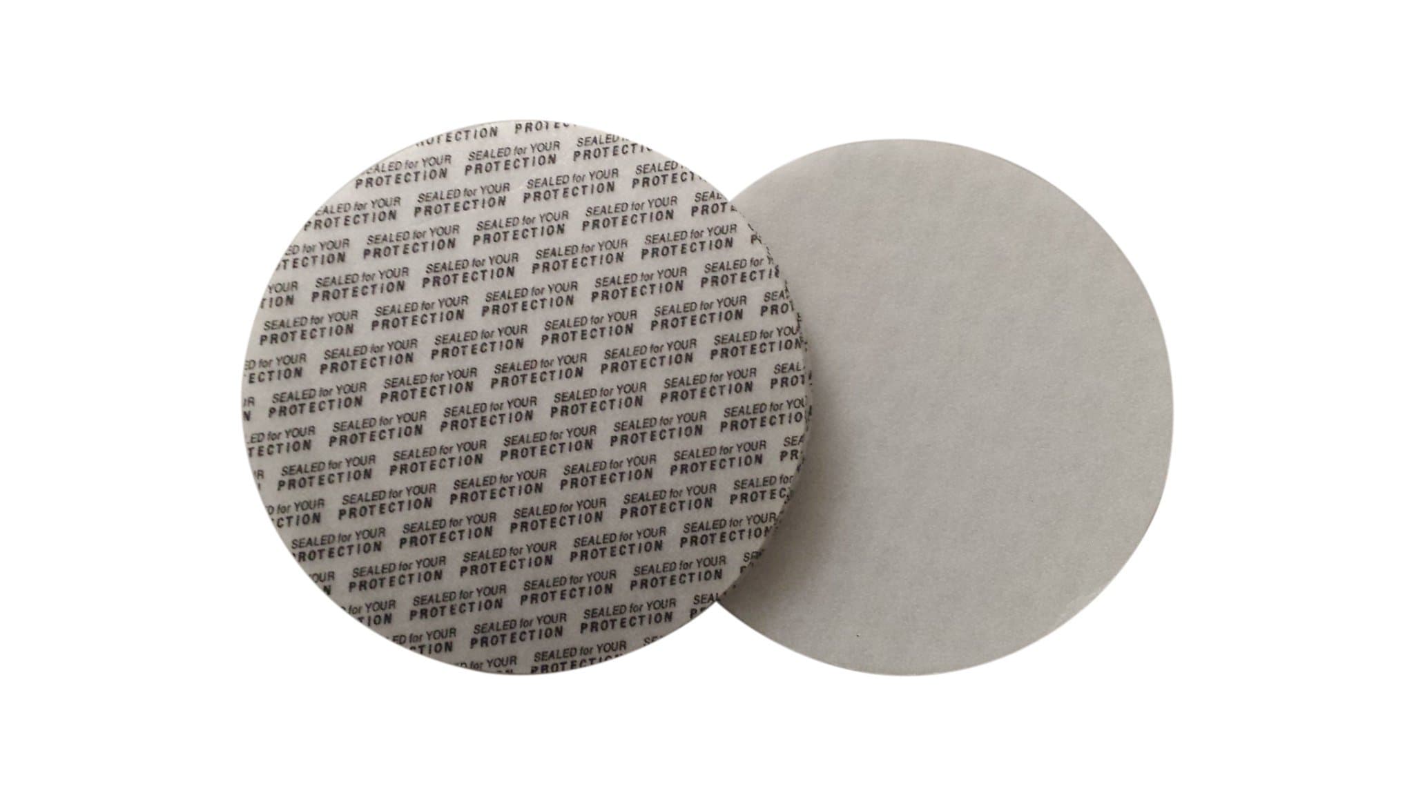 Rewarding Essentials 58 mm Pressure Sensitive PS Foam Cap Liners Tamper Seal Cap Liner Sealed for your Protection (200)