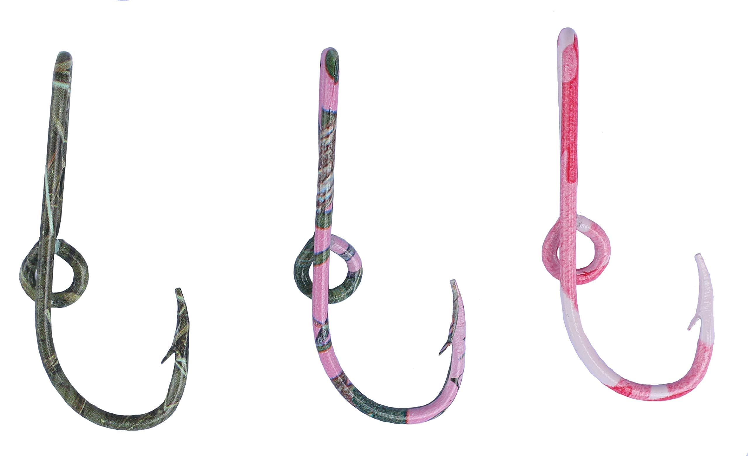 BT Outdoors Three Eagle Claw Camo Hat Pin Hook Fish Hook for Hat Camo Fish Hook Money/Tie Clasp - Set of Three Camo Hooks