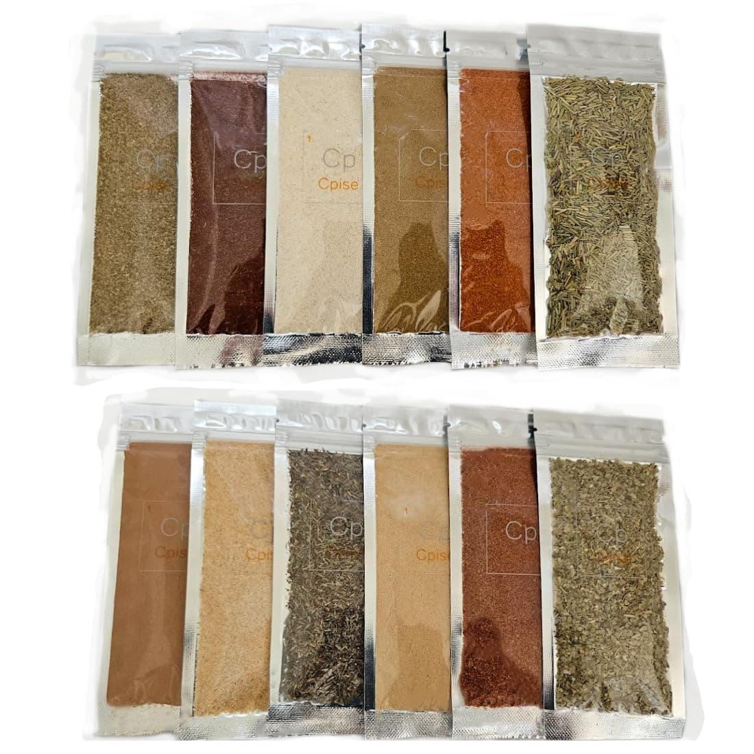 Organic Spice and Seasoning Basic Starter Set includes 12 Organic Spices: Cayenne | Cinnamon | Cumin | Garlic | Ginger | Italian Seasoning | Onion | Oregano | Paprika | Rosemary | Taco Blend | Thyme