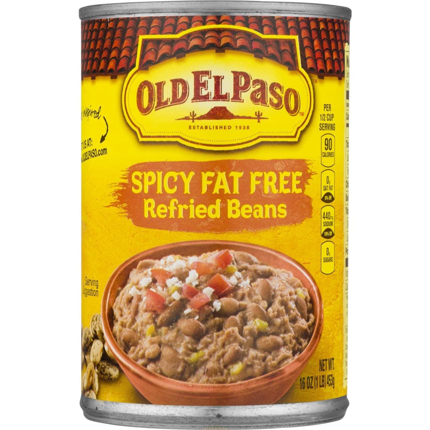 Spicy Fat Free Refried Beans, 453 g