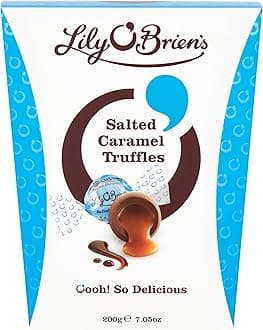 Lily O'Brien's Salted Caramel Chocolate Truffles 200g - Thick milk chocolate shell with a smooth, caramel centre - Gift, Sharing Box, Birthday, Celebrations, Thank you, Valentines Day, Mothers Day