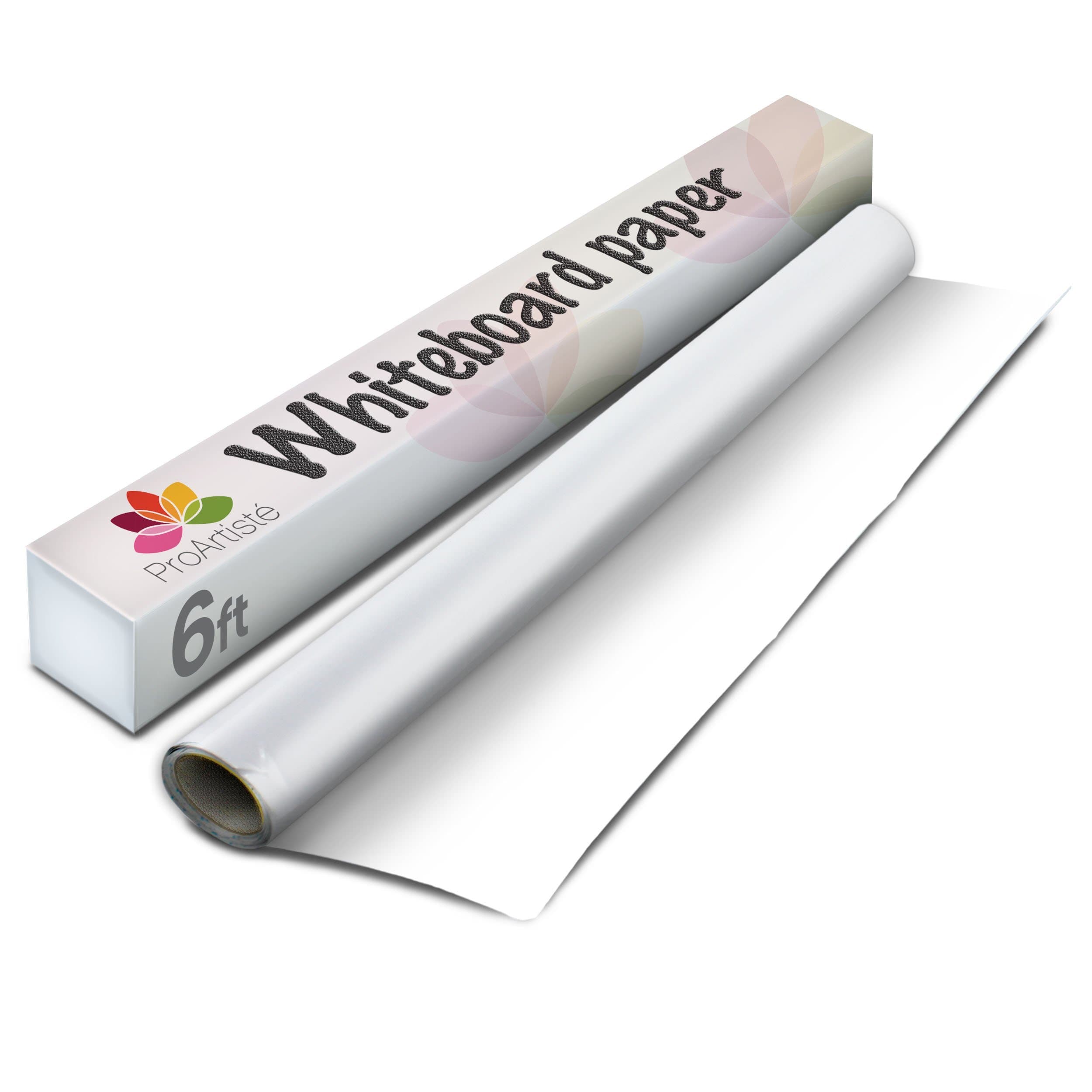 Chalk This Way Whiteboard Drawing Paper Roll. Easy-Stick, Removable. Ideal For Message, Bulletin, Planning & Artist Drawing Boards. Excellent For Children's Drawing. 6' x 18"