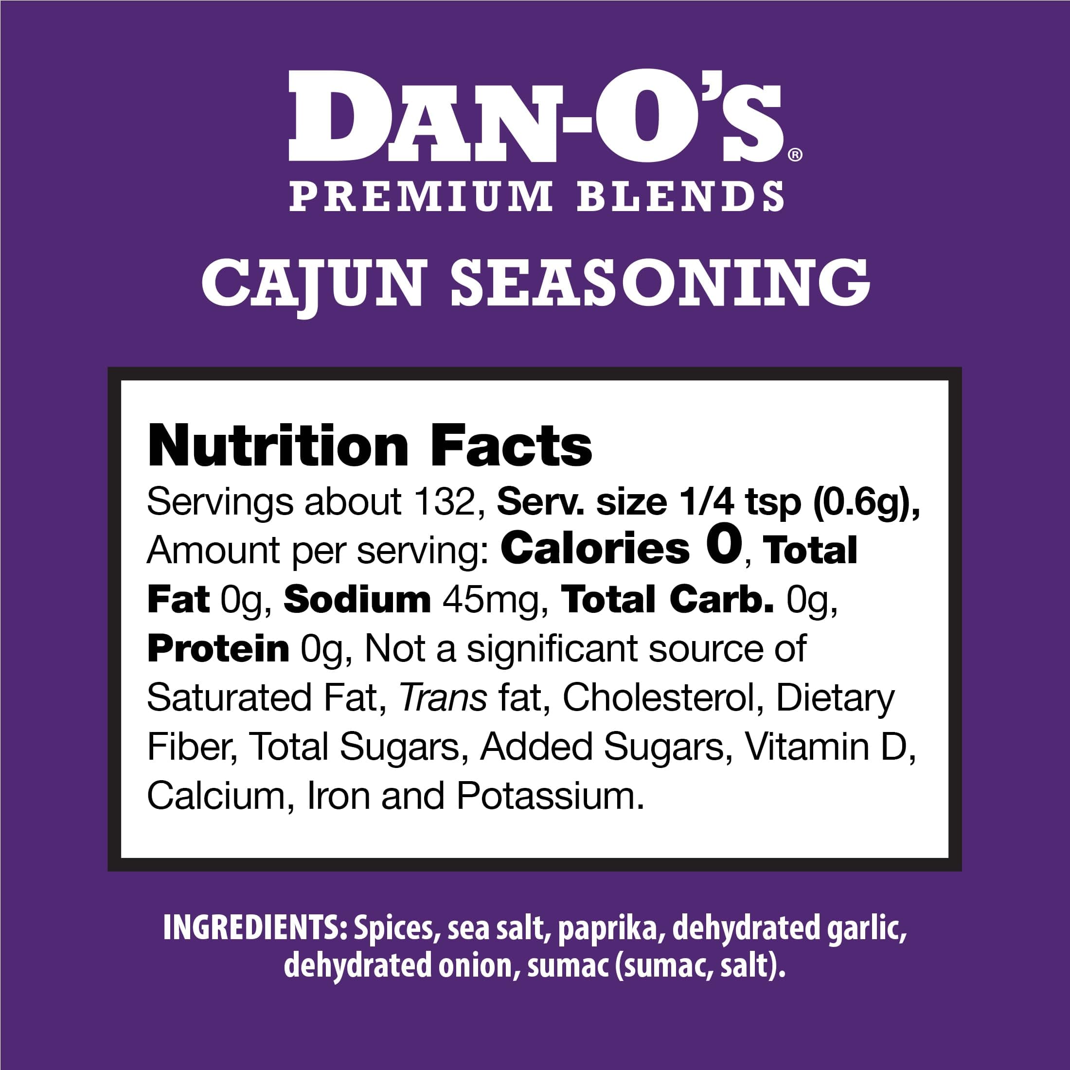 Dan-O's Cajun Spices 2 Pack: 2 Small Bottles (79.4g) 79.4g (Pack of 2)