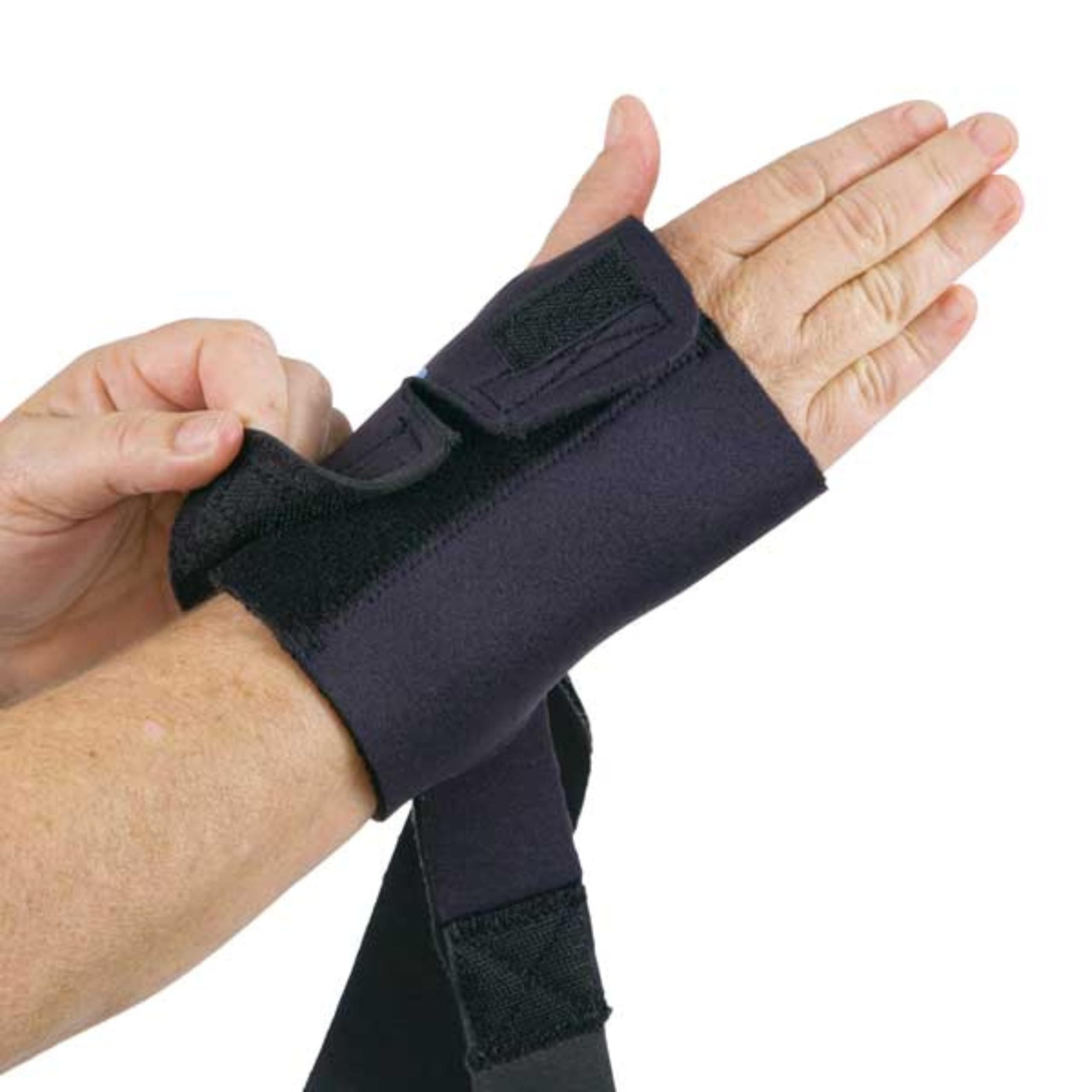 Comfort Cool Ulnar Booster Wrist Brace - Breathable Neoprene Wrist Brace - Black, Right Hand, Small (5 to 6.25 inches)