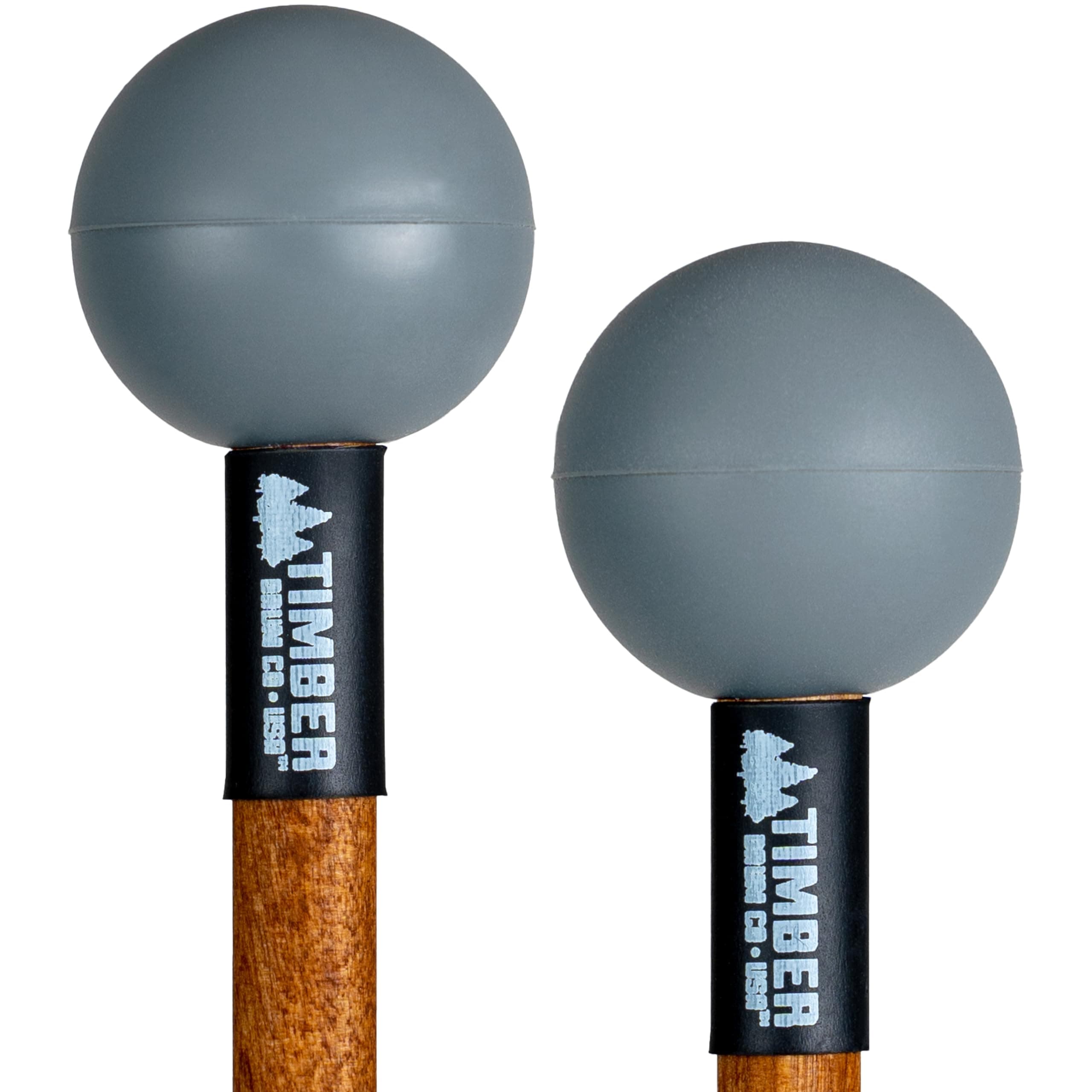 Timber Drum Co. Xylophone/Marimba Mallets — U.S.A. ASSEMBLED — Percussion Sticks for Metal Singing Bowl, Temple Blocks — Hard Rubber, 15.25"