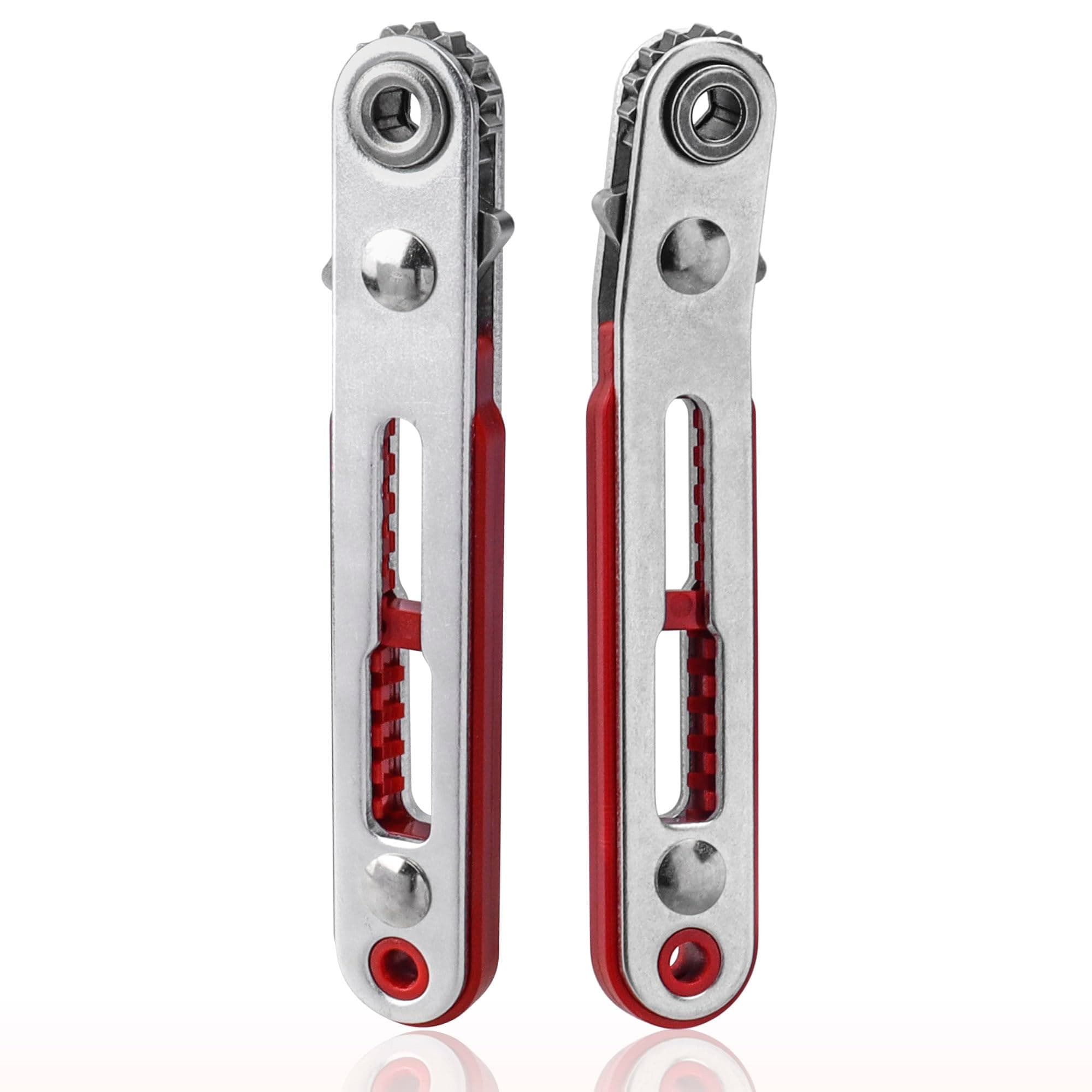 Yakamoz Mini Ratchet Screwdriver Set, 2Pcs Small Ratcheting Offset Screwdrivers 90 Degree Right Angle Screwdriver Wrench 1/4 Inch Hex Screw Driver for Tight Spaces