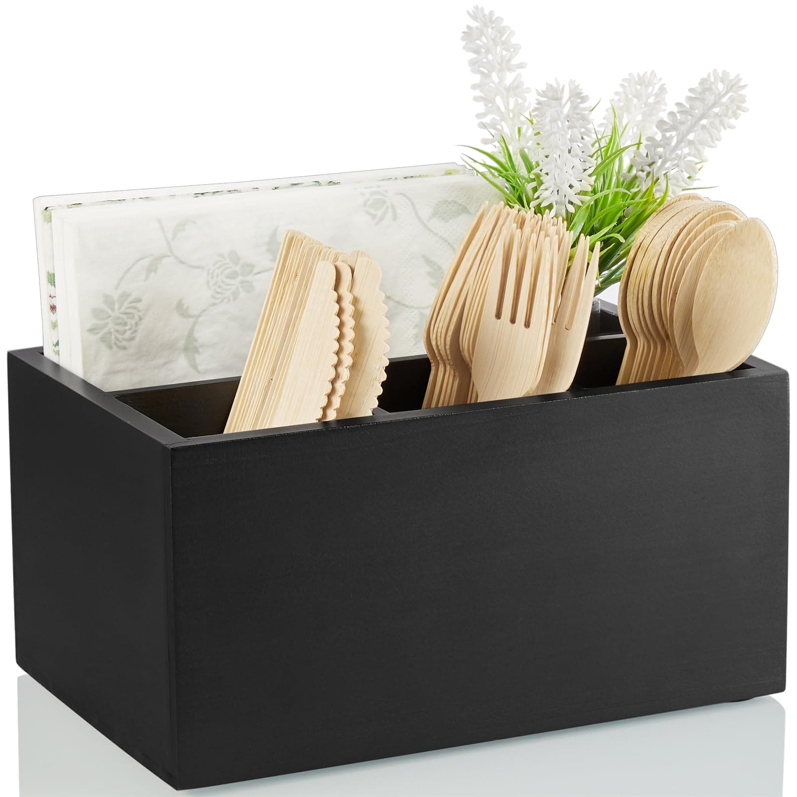 Wooden Silverware Holder