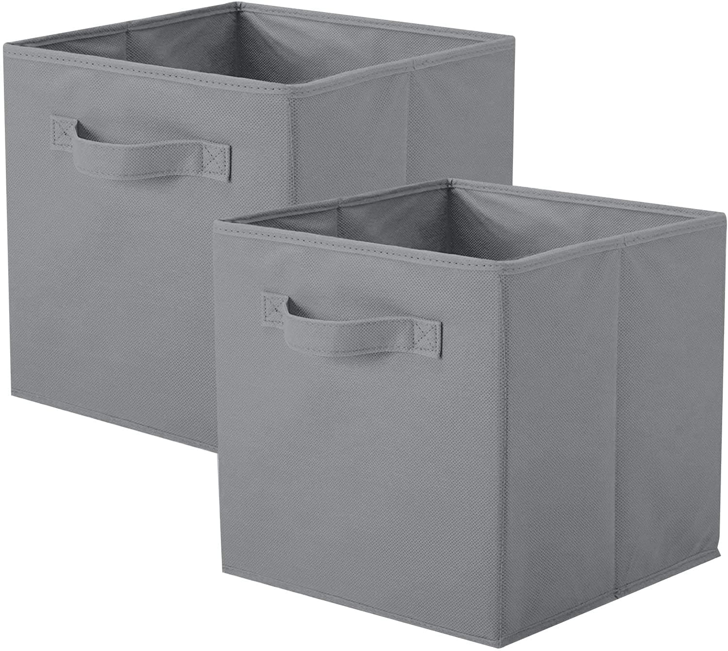 ShellKingdom Storage Bins, Foldable Fabric Storage Cubes And Cloth Storage Organizer Drawer For Closet And Toys Storage, 2 Pack (Gray)