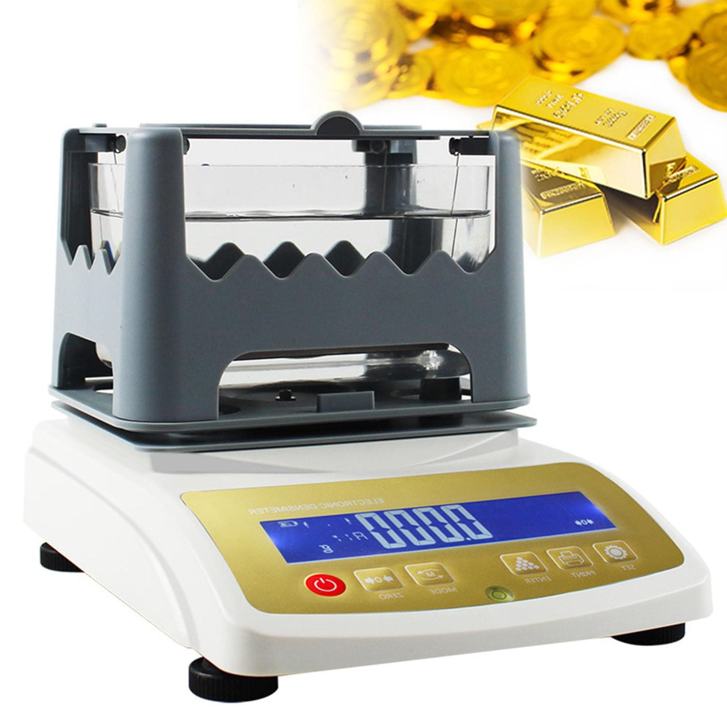 Digital Electronic Gold Purity Tester,Density Analyzer for Gold and Silver, Accurate to 0.01g, Precious Metal Density Tester,MDJ-300K