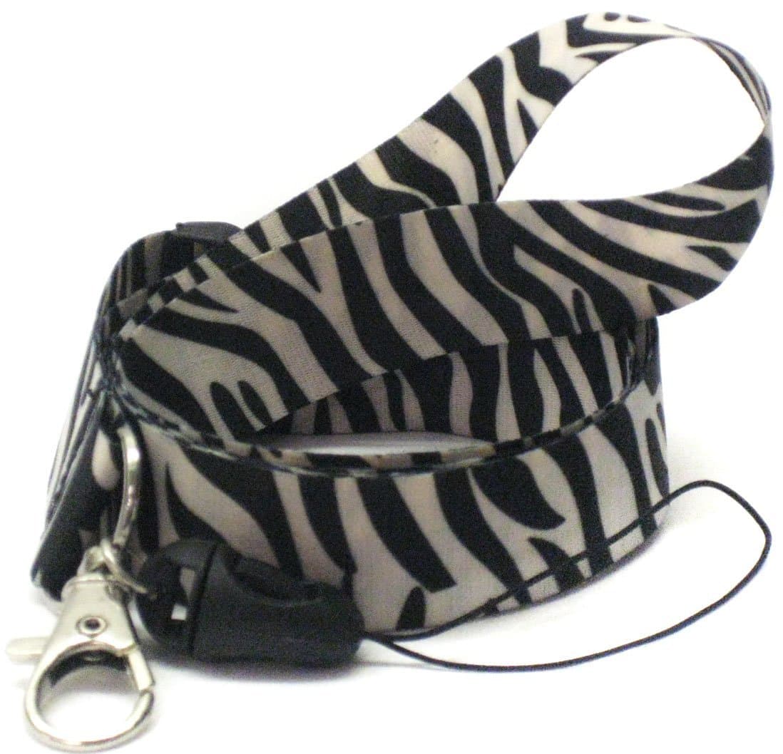 Black And White Zebra Lanyard