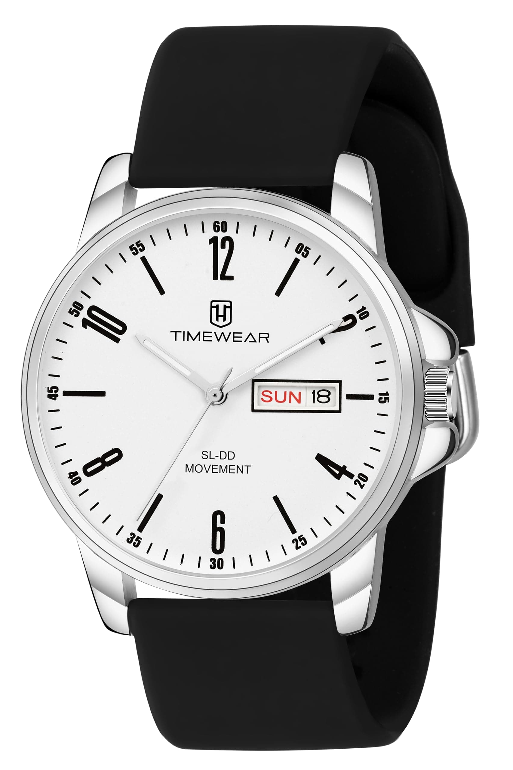 Analog, Day Date Functioning, Silicone Strap Watch for Men