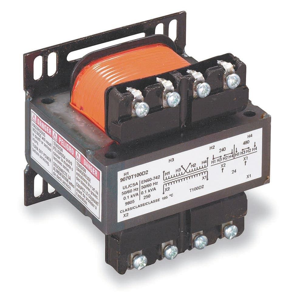 Square D 9070T100D1 Control Transformer, 100Va, 2.85" Height