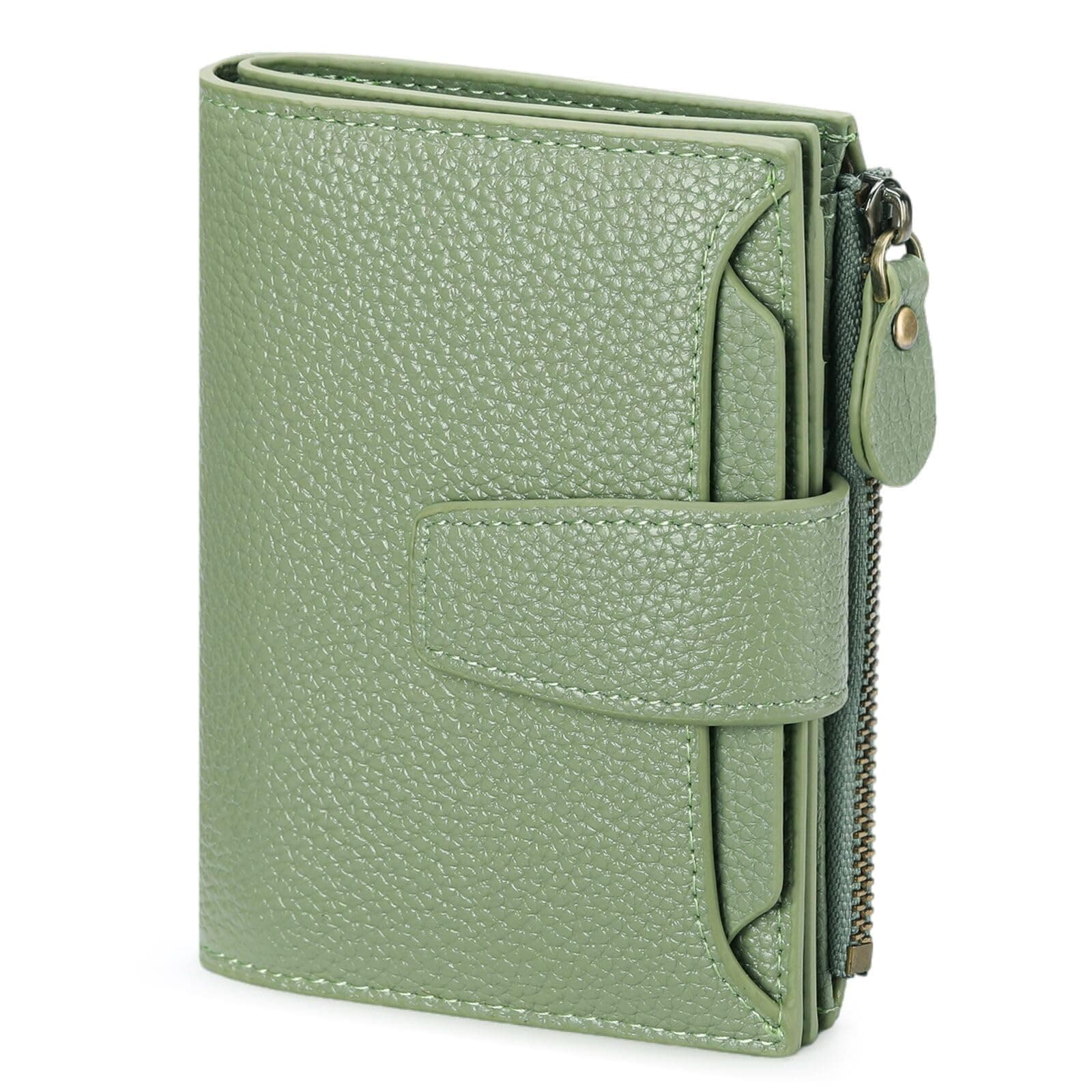 FALAN MULE Small Wallet for Women Leather Bifold Compact RFID Blocking Small Womens Wallet Purse